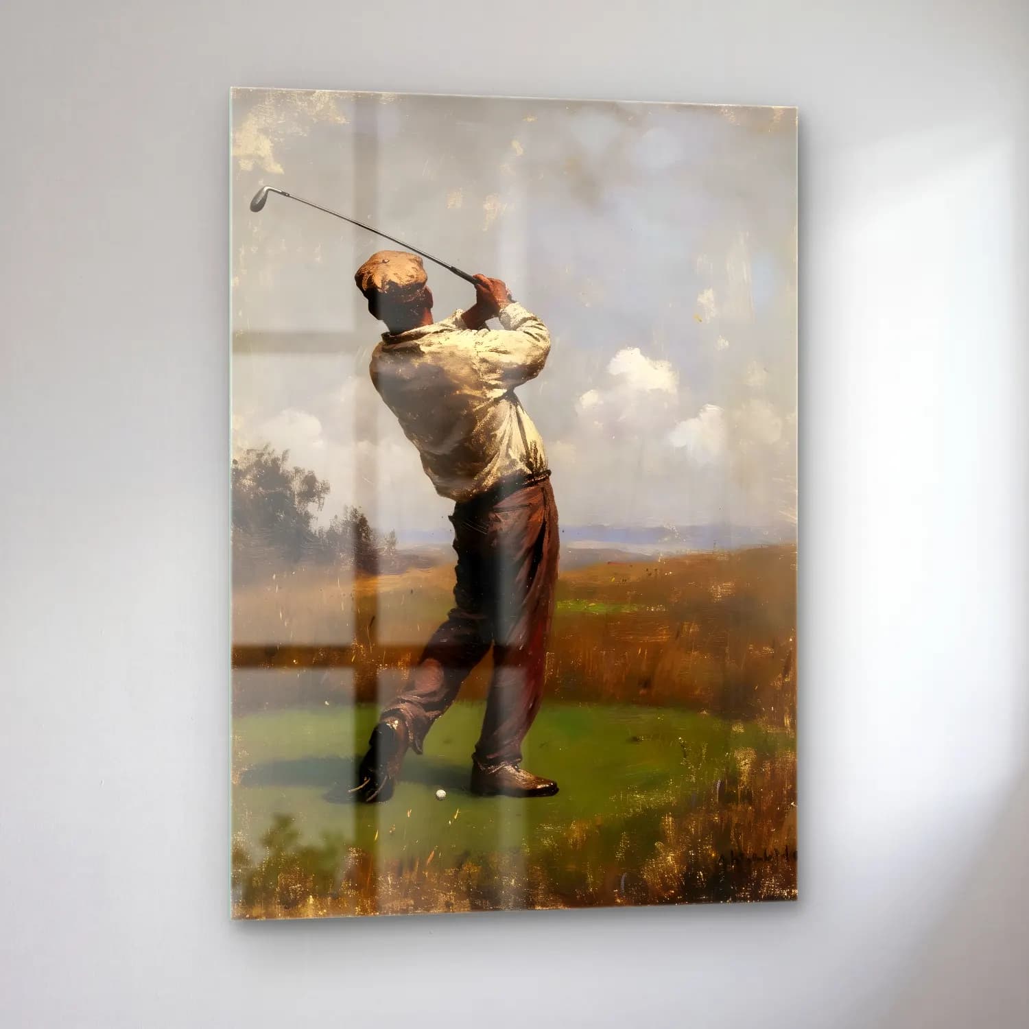 Empresyonist Golf cam tablo — sol açıdan görünüm