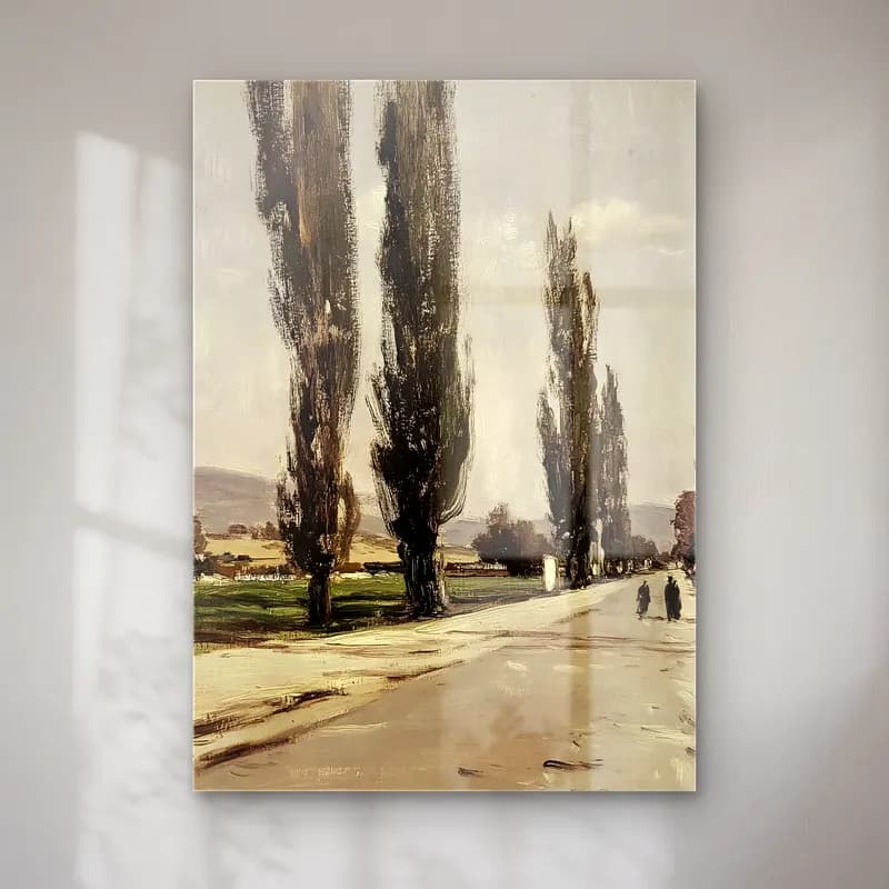 Yağlı Boya Köy Sokağı No. 4 cam tablo — Yağlı Boya Köy Sokağı No. 4 — yağlı boya köy sokağı