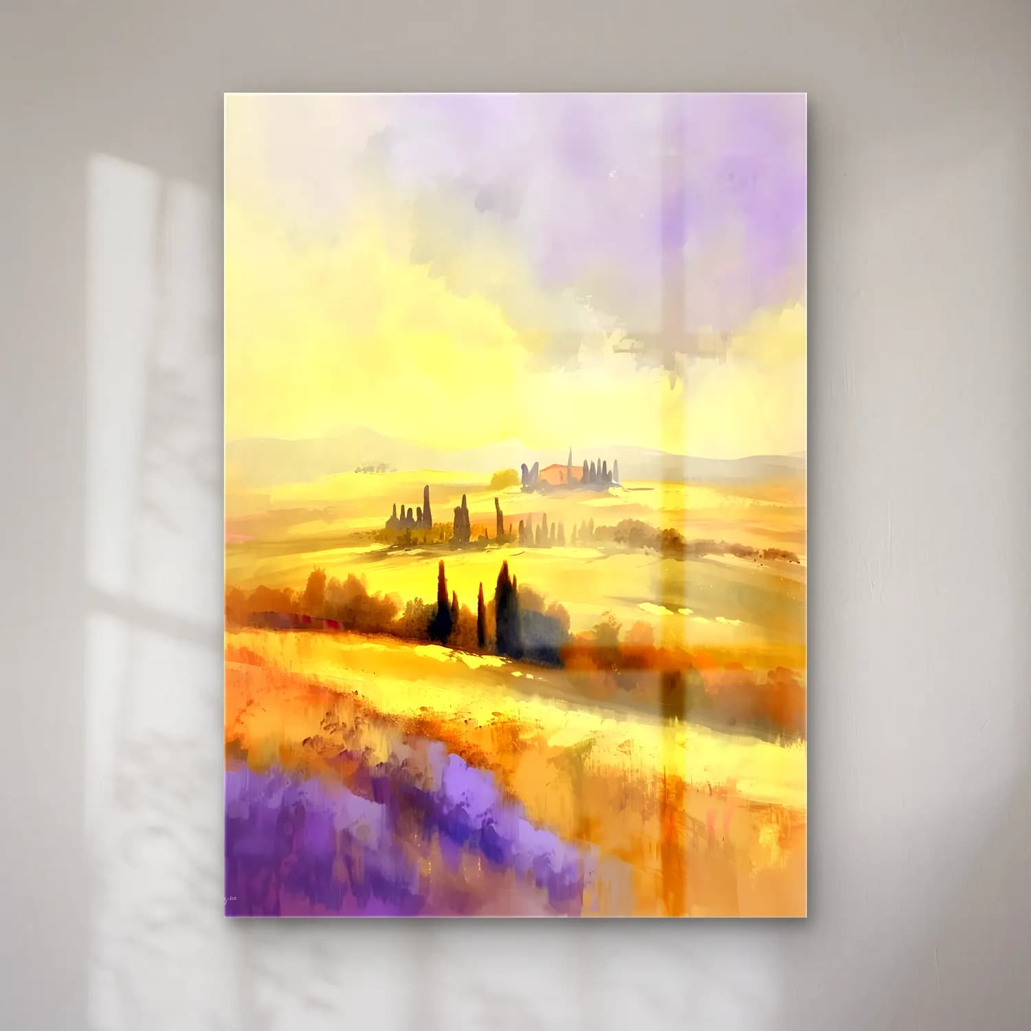 Suluboya Soyut Manzara – Pastel Tonlar cam tablo — Suluboya Soyut Manzara – Pastel Tonlar — suluboya soyut manzara