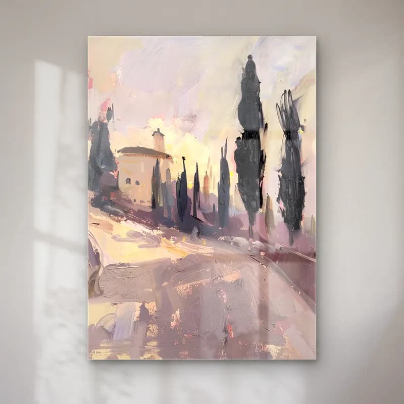 Empresyonist Soyut Manzara – Pastel Tonlar cam tablo — Empresyonist Soyut Manzara – Pastel Tonlar — empresyonist soyut manzara