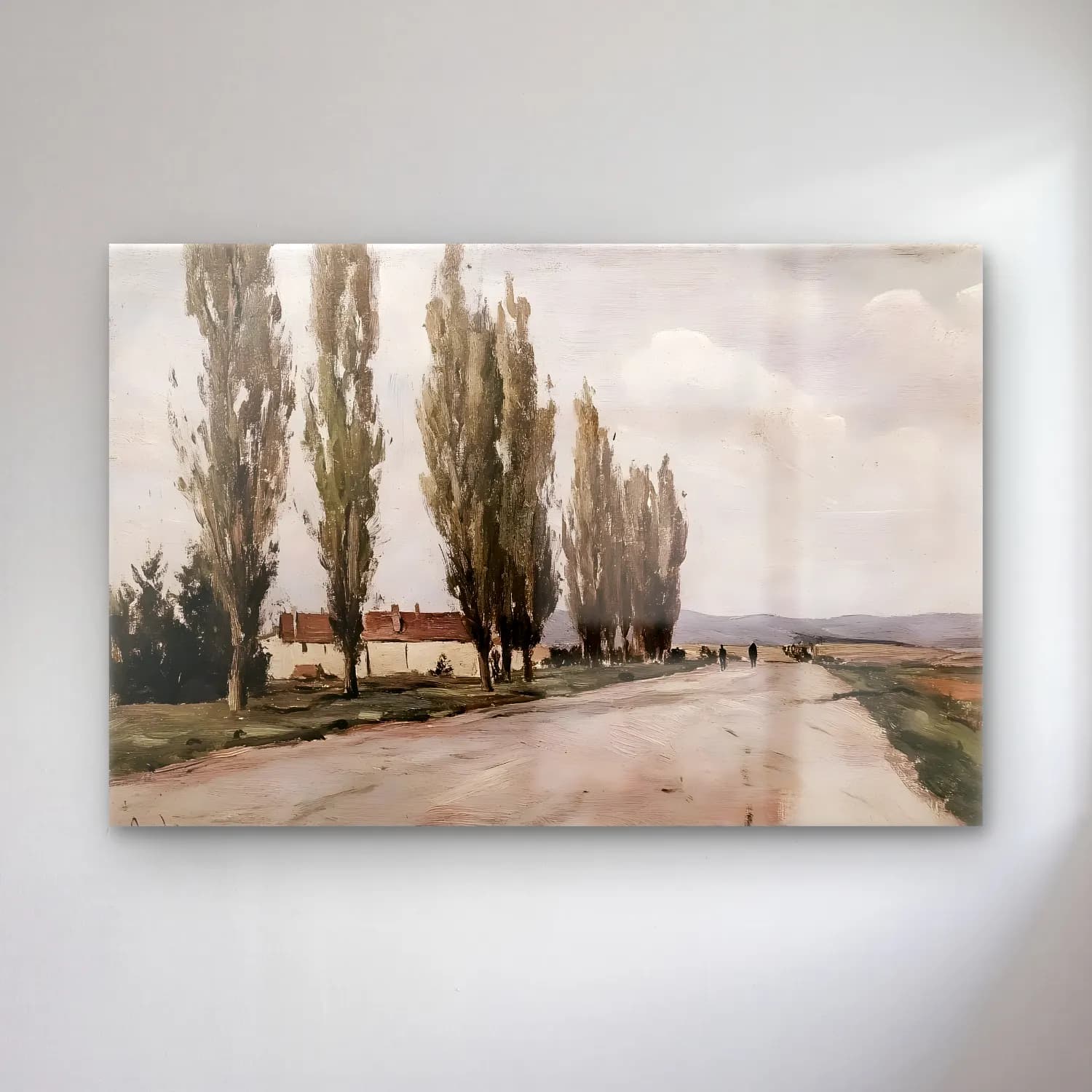 Yağlı Boya Köy Sokağı No. 8 cam tablo — Yağlı Boya Köy Sokağı No. 8 — yağlı boya köy sokağı