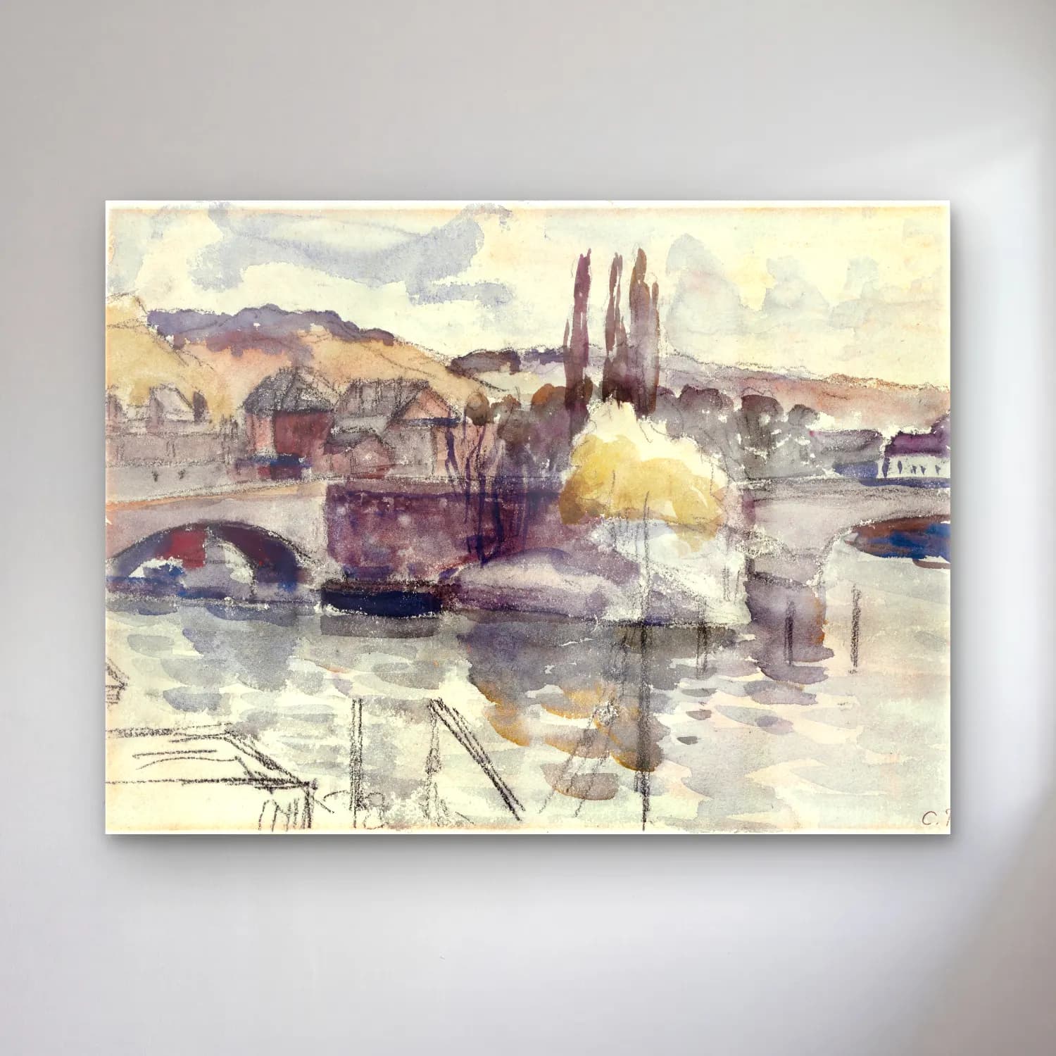 Suluboya Liman ve Tekneler No. 18 cam tablo — Suluboya Liman ve Tekneler No. 18 — suluboya liman ve tekneler