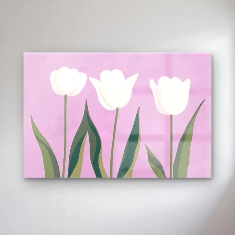 Pastel Laleler – Pembe Tonlar cam tablo — Pastel Laleler – Pembe Tonlar — pastel laleler