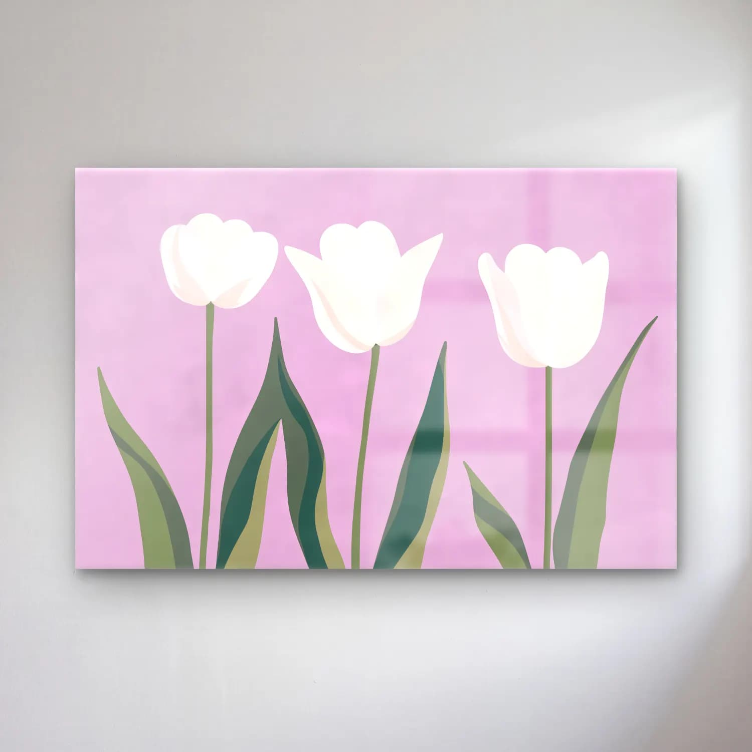 Pastel Laleler – Pembe Tonlar cam tablo — Pastel Laleler – Pembe Tonlar — pastel laleler