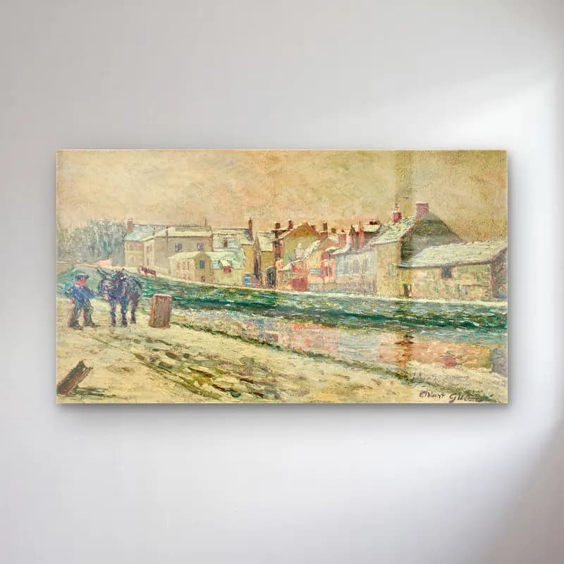 Empresyonist Köy Sokağı No. 15 cam tablo — Empresyonist Köy Sokağı No. 15 — empresyonist köy sokağı