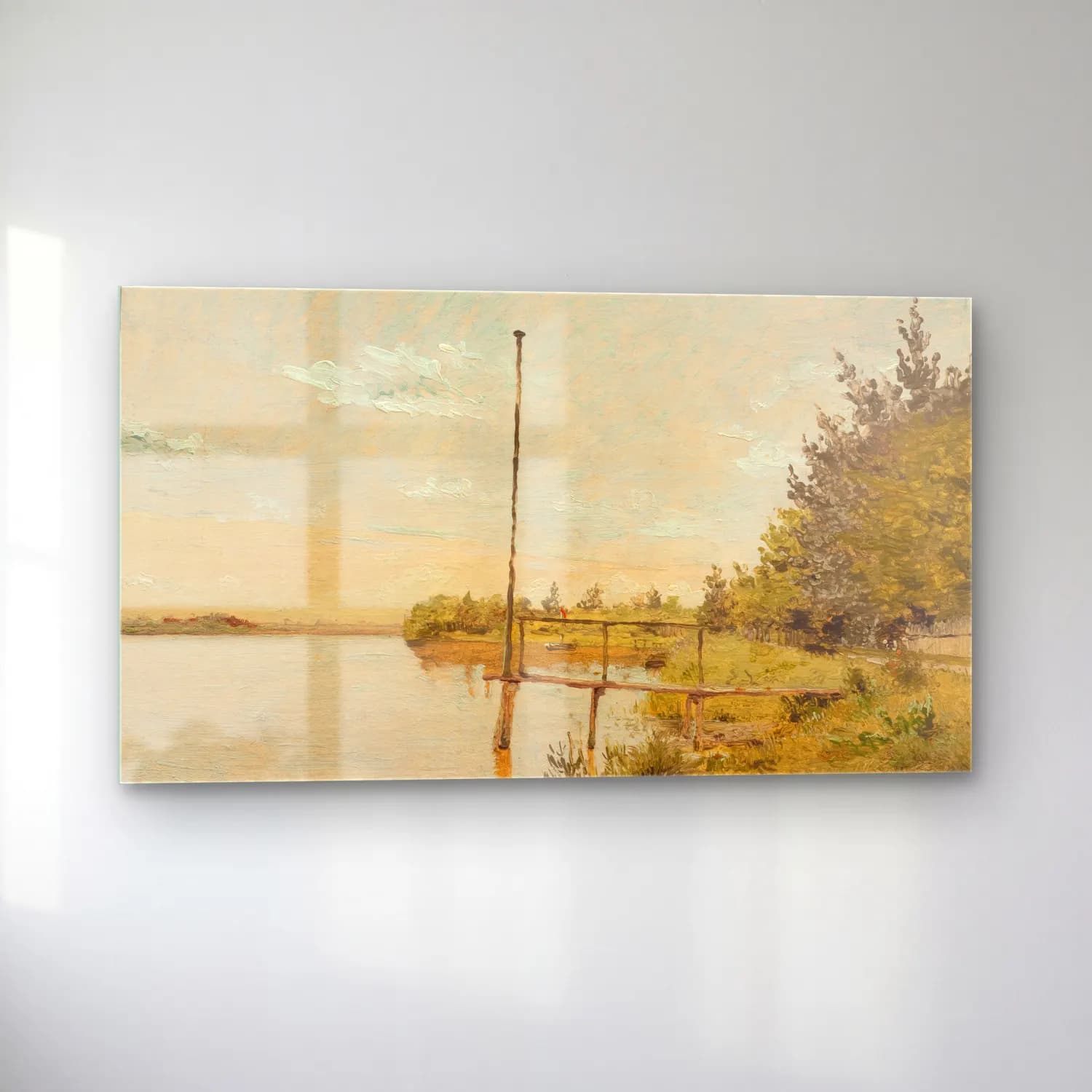 Christen Købke – View from Dossering at Sortedamssøen towards Nørrebro cam tablo — sol açıdan görünüm