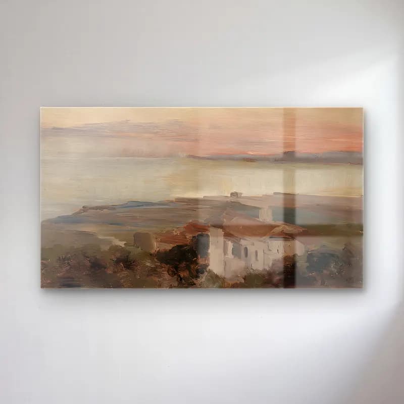 Yağlı Boya Yunan Adası No. 6 cam tablo — Yağlı Boya Yunan Adası No. 6 — yağlı boya yunan adası