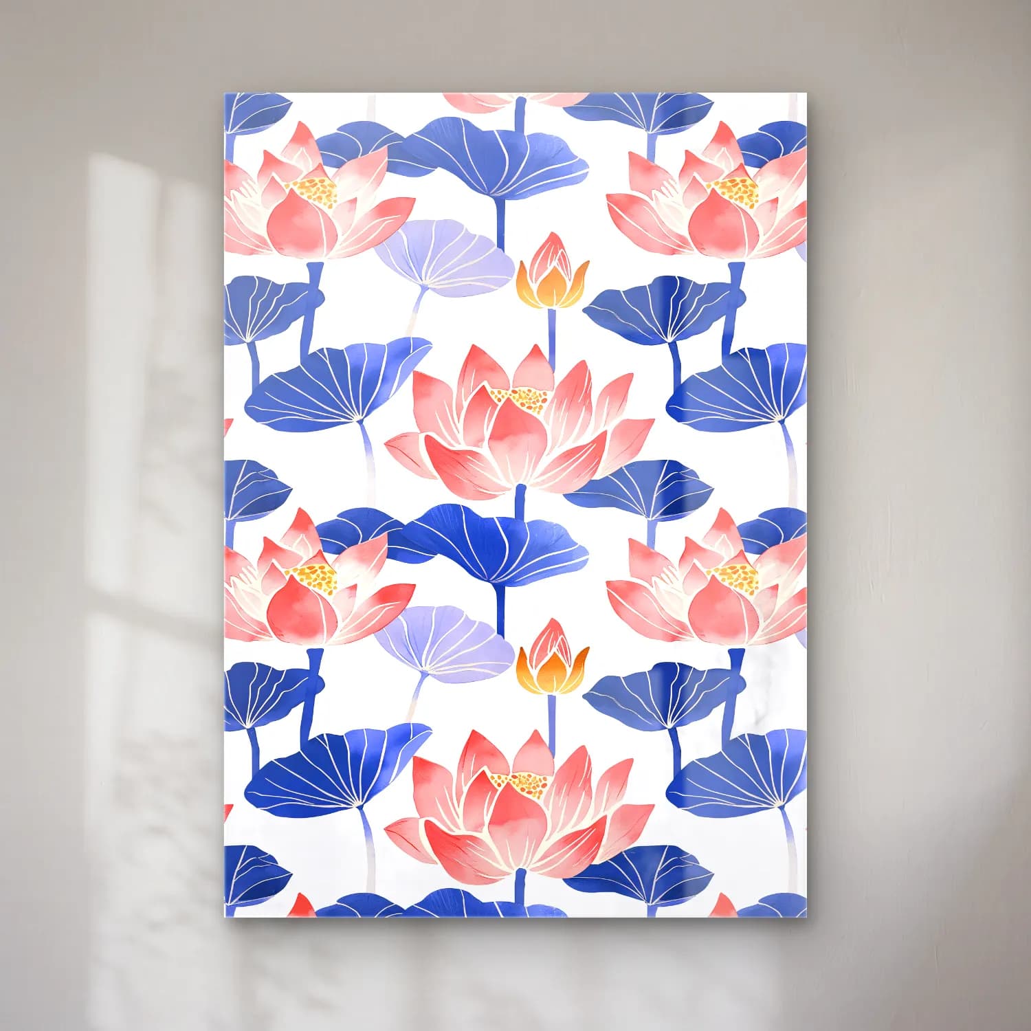Pastel Lotus Çiçekleri No. 8 cam tablo — Pastel Lotus Çiçekleri No. 8 — pastel lotus çiçekleri