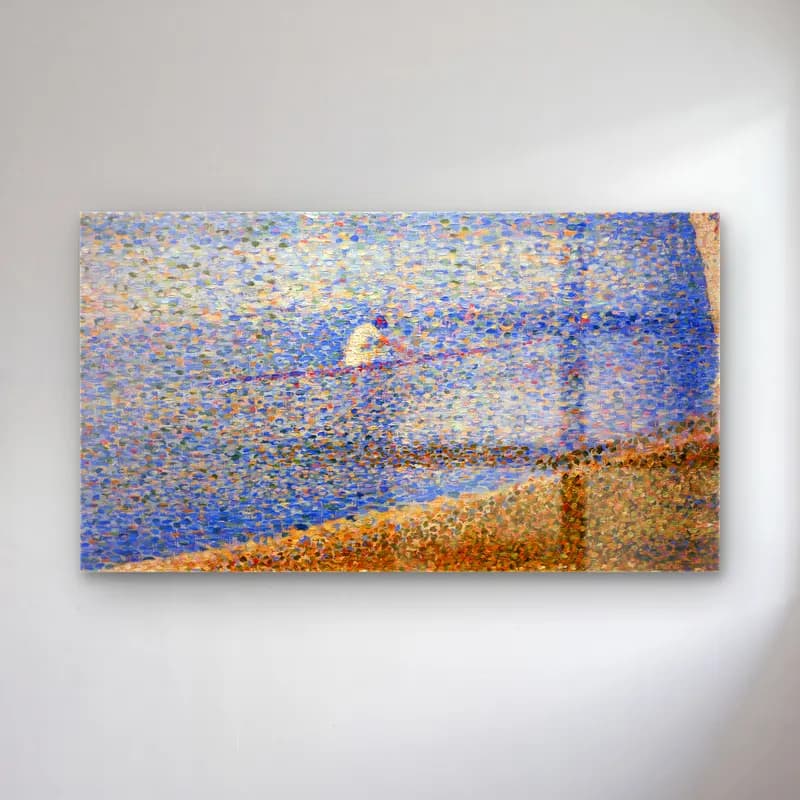 George Seurat – A Sunday Afternoon on the Island of La Grande Jatte cam tablo — George Seurat – A Sunday Afternoon on the Island of La Grande Jatte — empresyonist deniz feneri