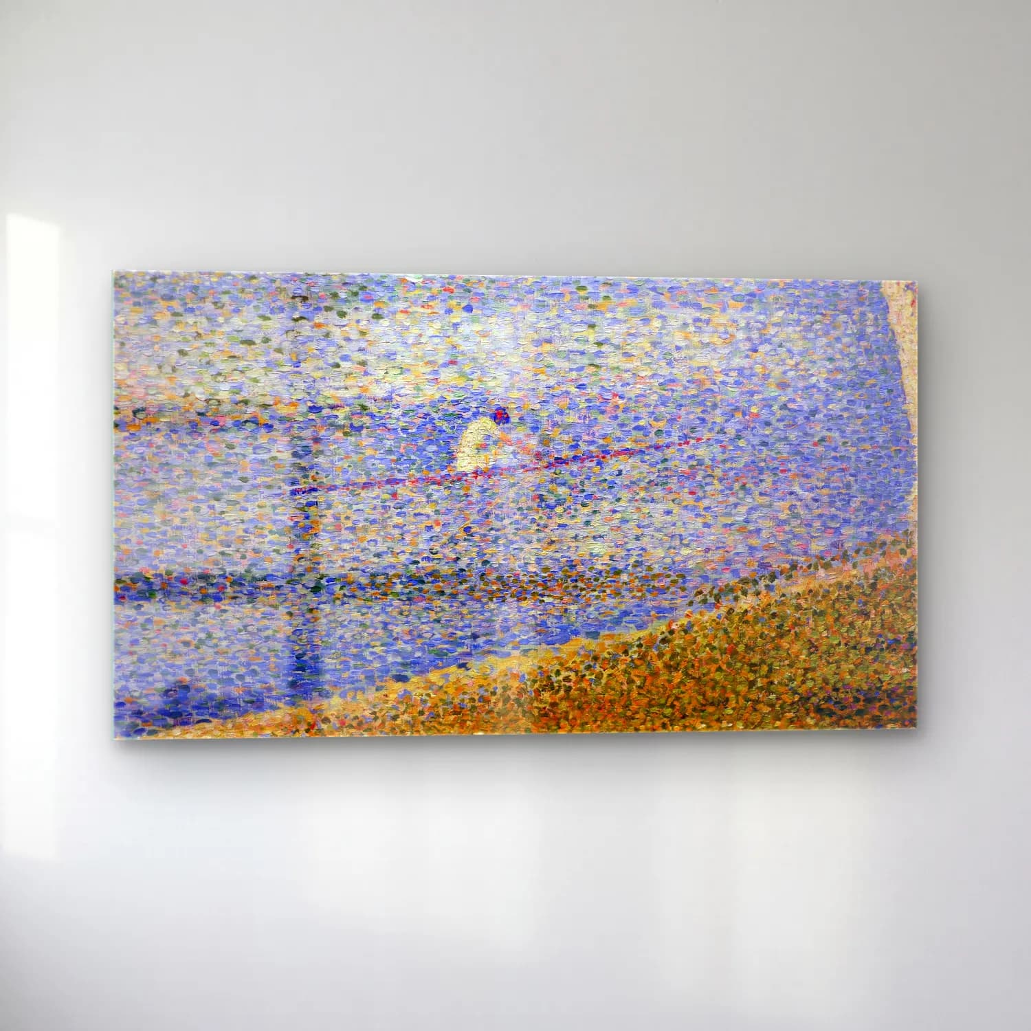 George Seurat – A Sunday Afternoon on the Island of La Grande Jatte cam tablo — sol açıdan görünüm