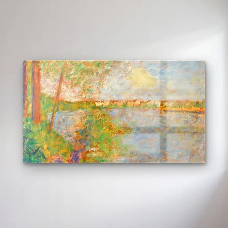 George Seurat – Afternoon on the Island cam tablo — George Seurat – Afternoon on the Island — empresyonist soyut manzara