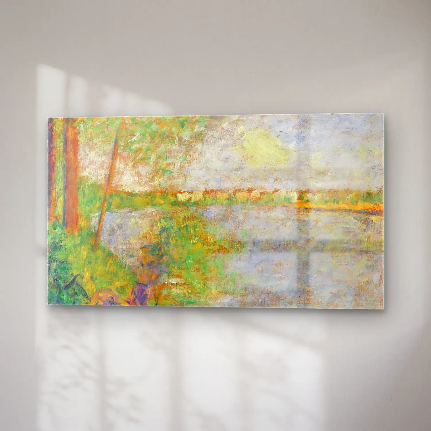 George Seurat – Afternoon on the Island cam tablo — sağ açıdan görünüm