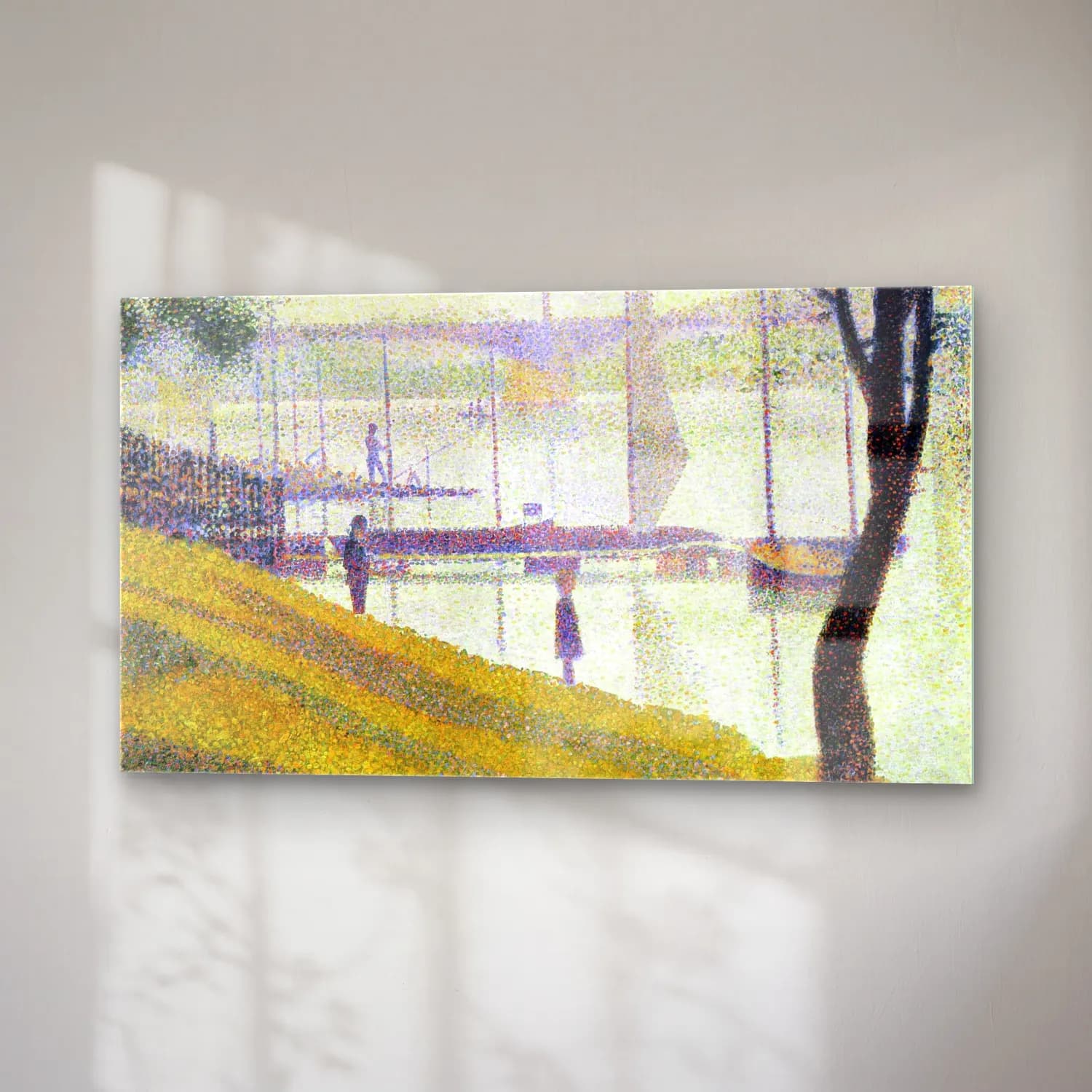 George Seurat – Bridge at Courbevoie cam tablo — sağ açıdan görünüm