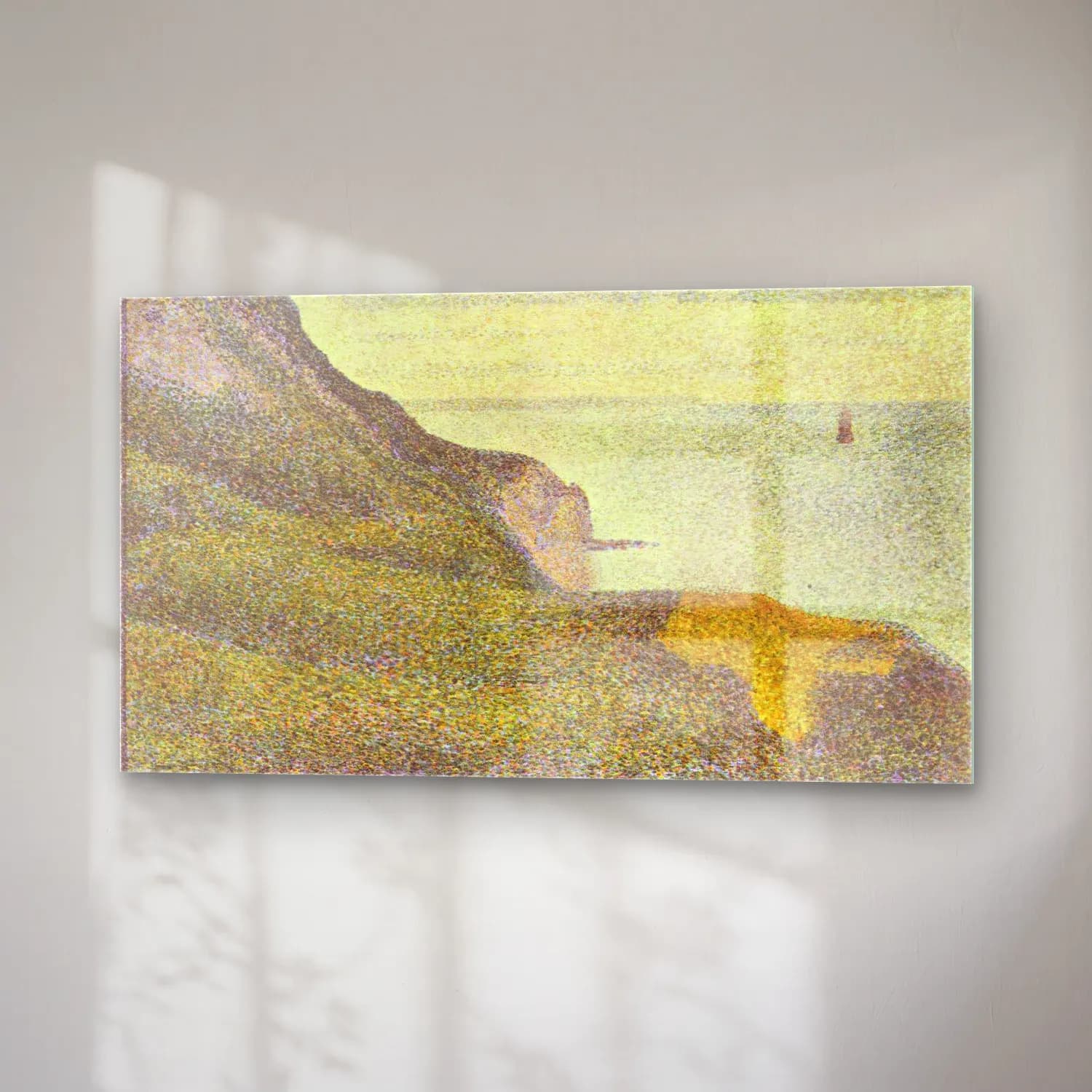 George Seurat – Buyenlarge Entrance to the Port of Bessin cam tablo — sağ açıdan görünüm