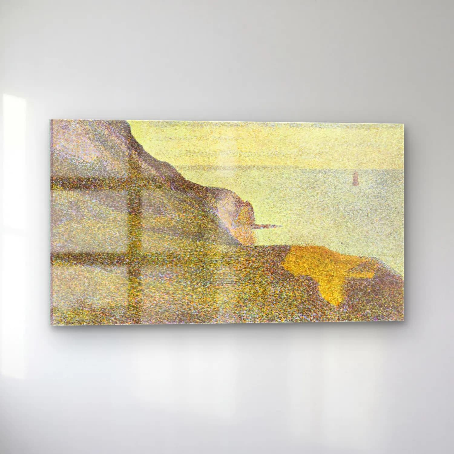 George Seurat – Buyenlarge Entrance to the Port of Bessin cam tablo — sol açıdan görünüm