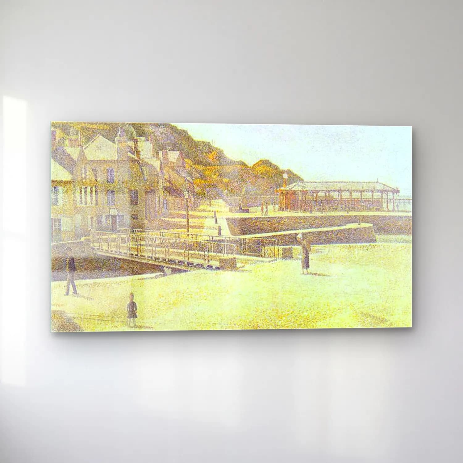 George Seurat – Buyenlarge The Port and The Quay at Bessin cam tablo — sol açıdan görünüm
