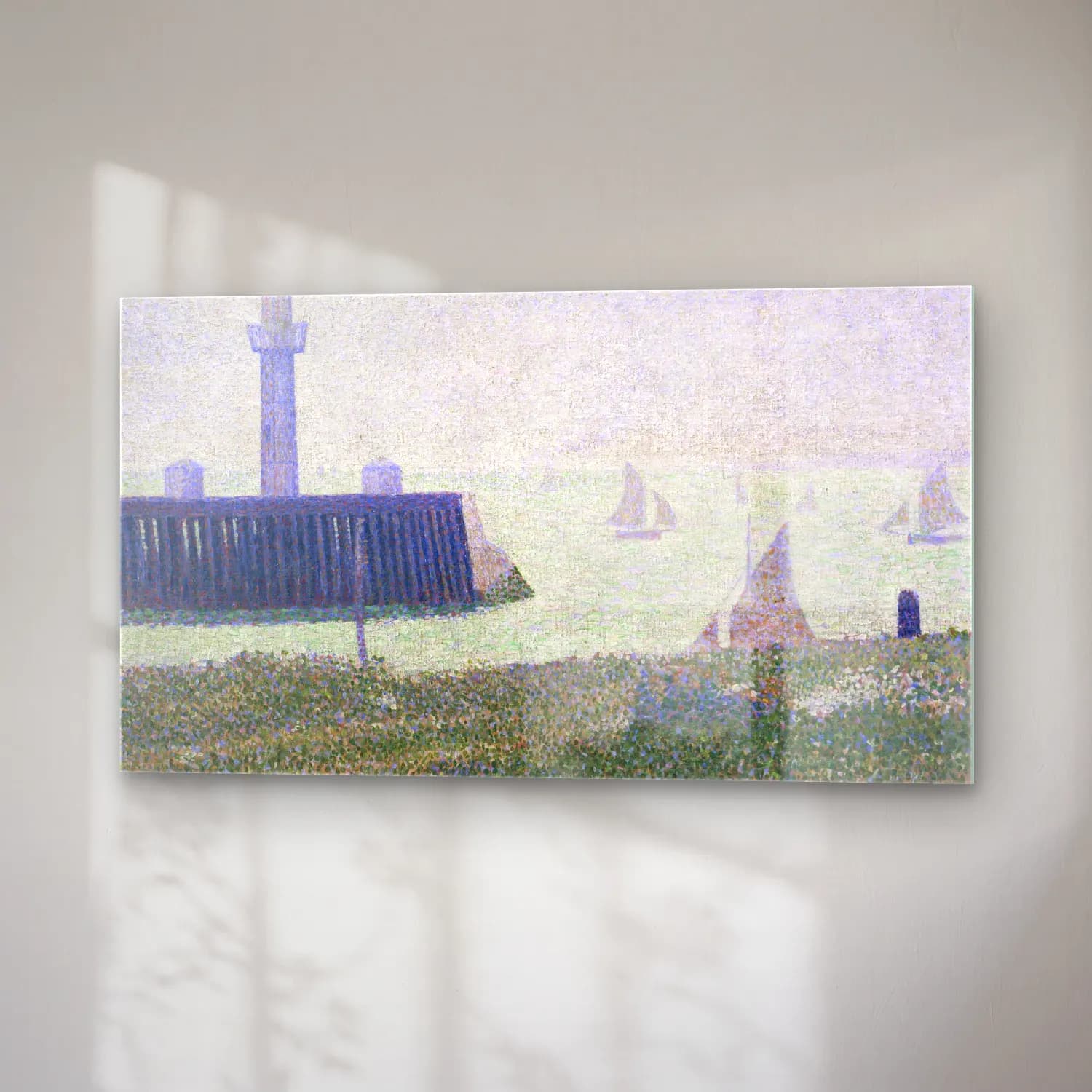 George Seurat – End of the Jetty, Honfleur cam tablo — sağ açıdan görünüm