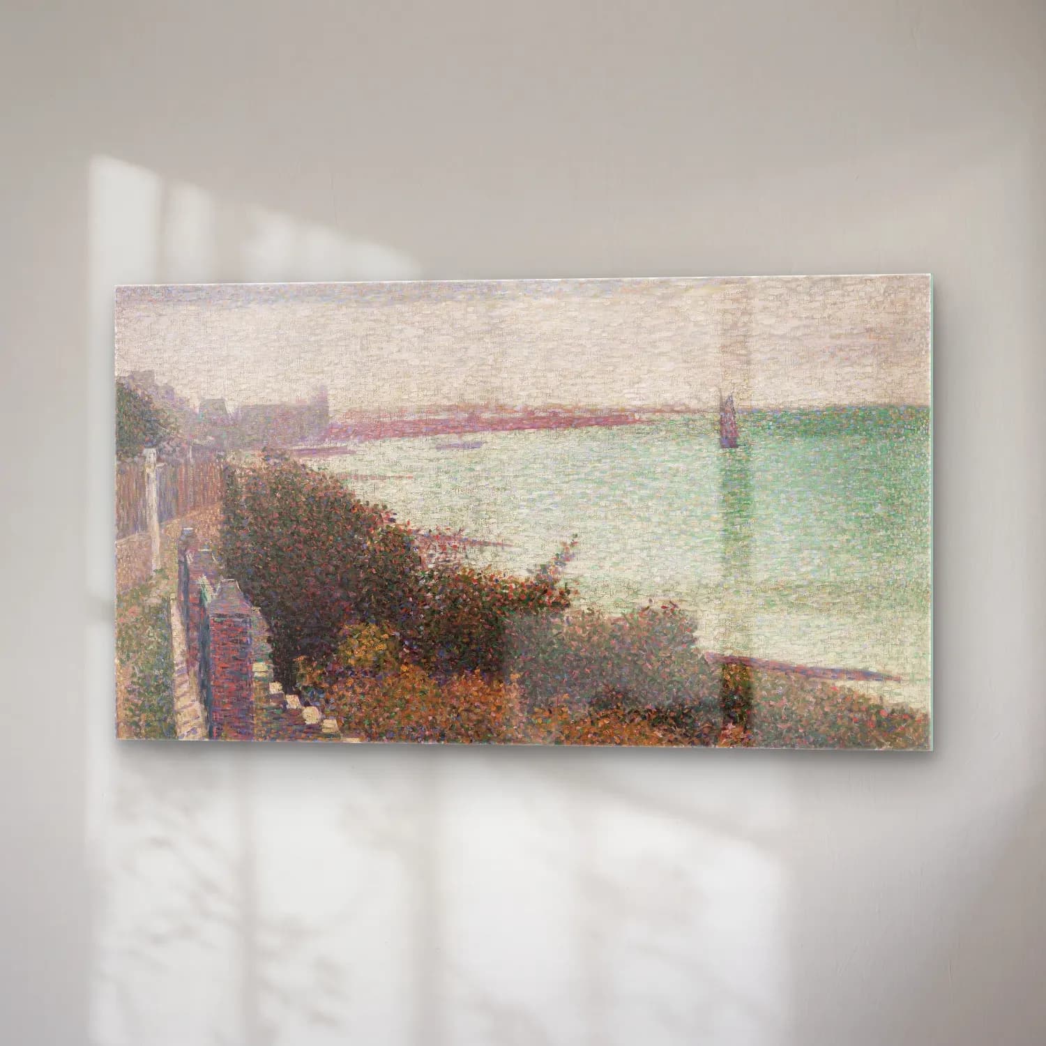George Seurat – Grandcamp Evening cam tablo — sağ açıdan görünüm