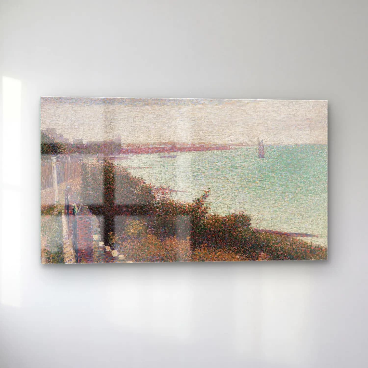 George Seurat – Grandcamp Evening cam tablo — sol açıdan görünüm