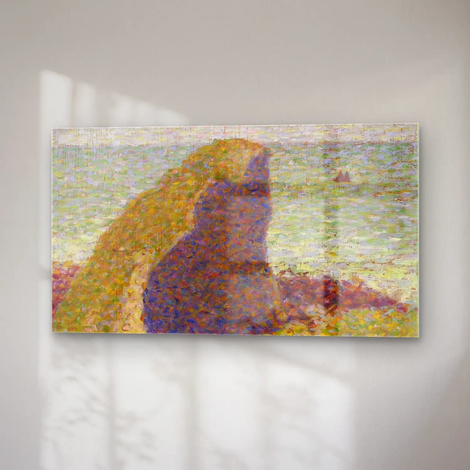 George Seurat – Le Bec du Hoc, Grandcamp cam tablo — sağ açıdan görünüm
