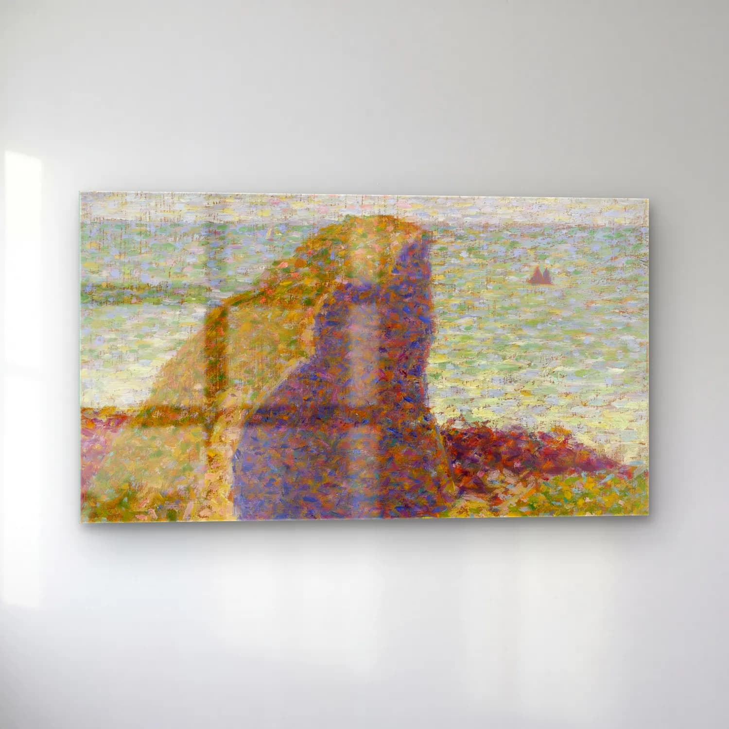 George Seurat – Le Bec du Hoc, Grandcamp cam tablo — sol açıdan görünüm