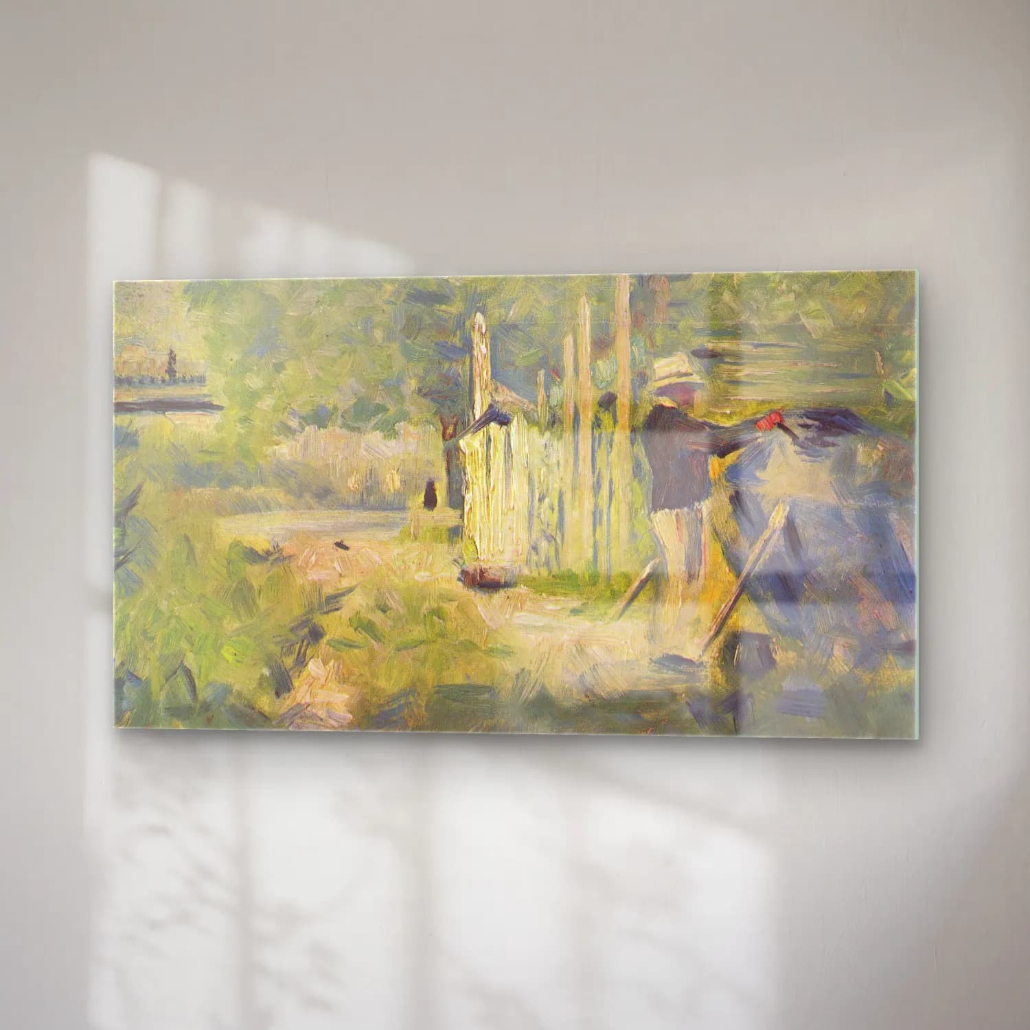 George Seurat – Man Painting A Boat cam tablo — sağ açıdan görünüm