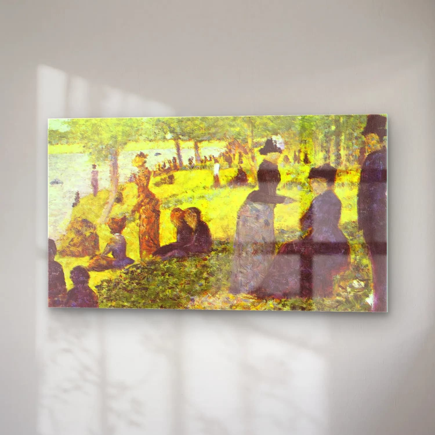 George Seurat – Oil sketch for La Grande Jatte cam tablo — sağ açıdan görünüm