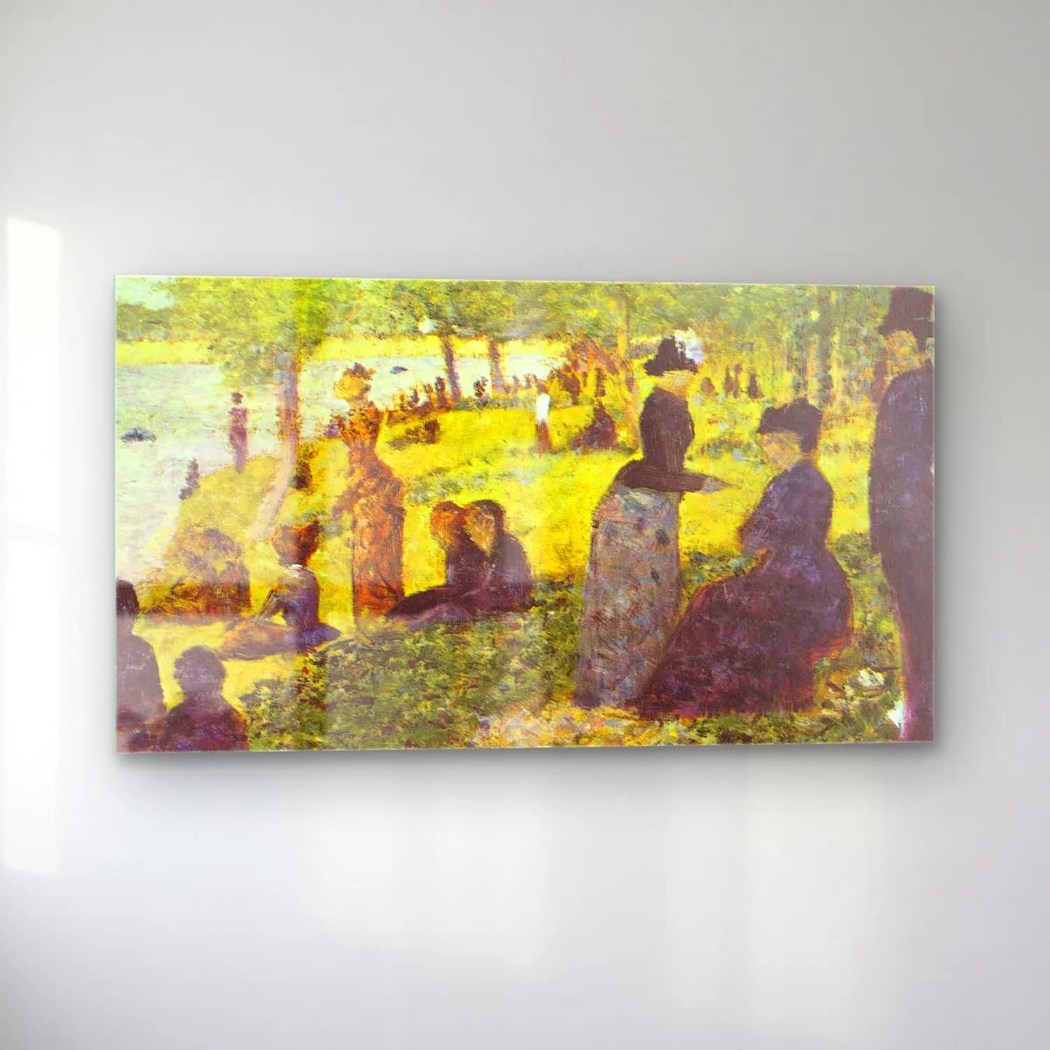 George Seurat – Oil sketch for La Grande Jatte cam tablo — sol açıdan görünüm