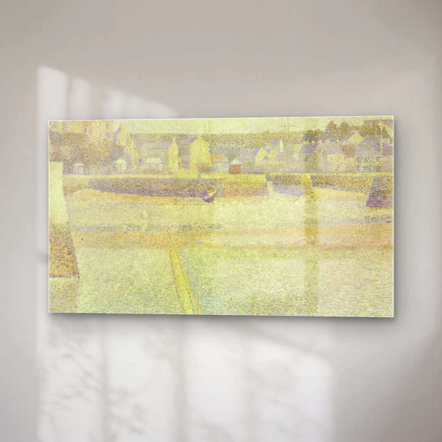 George Seurat – Port-en-Bessin, The Outer Harbor, Low Tide cam tablo — sağ açıdan görünüm