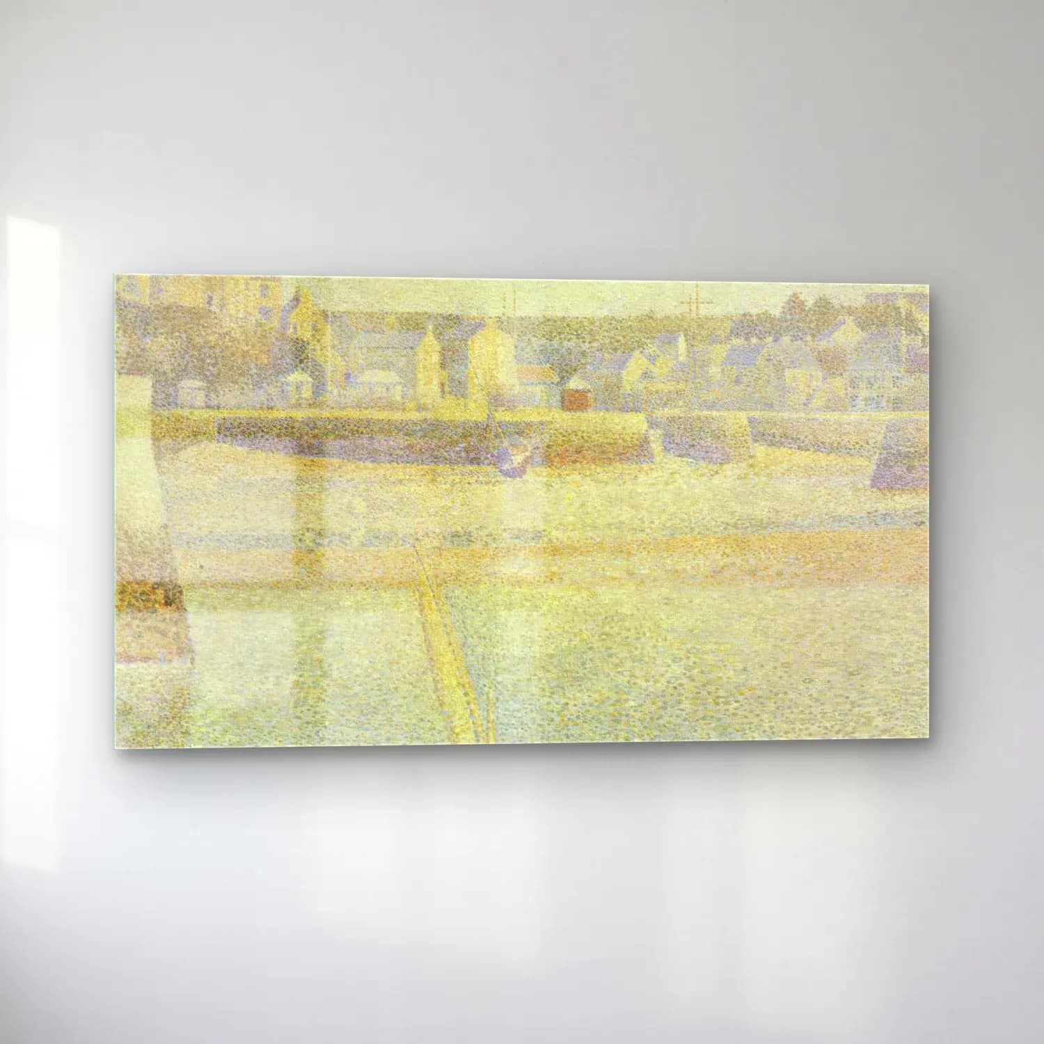 George Seurat – Port-en-Bessin, The Outer Harbor, Low Tide cam tablo — sol açıdan görünüm