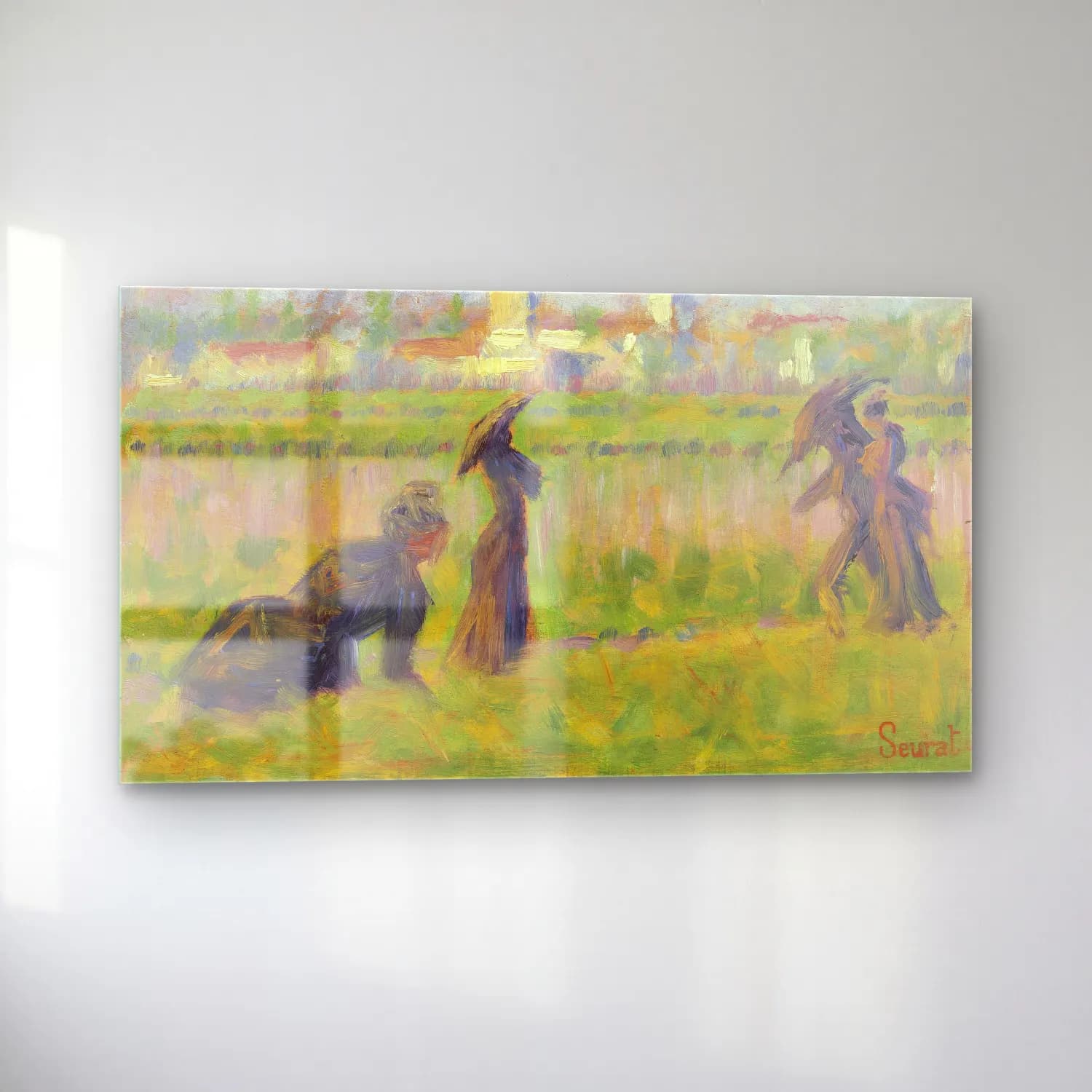 George Seurat – Seurat Figures In Landscape cam tablo — sol açıdan görünüm
