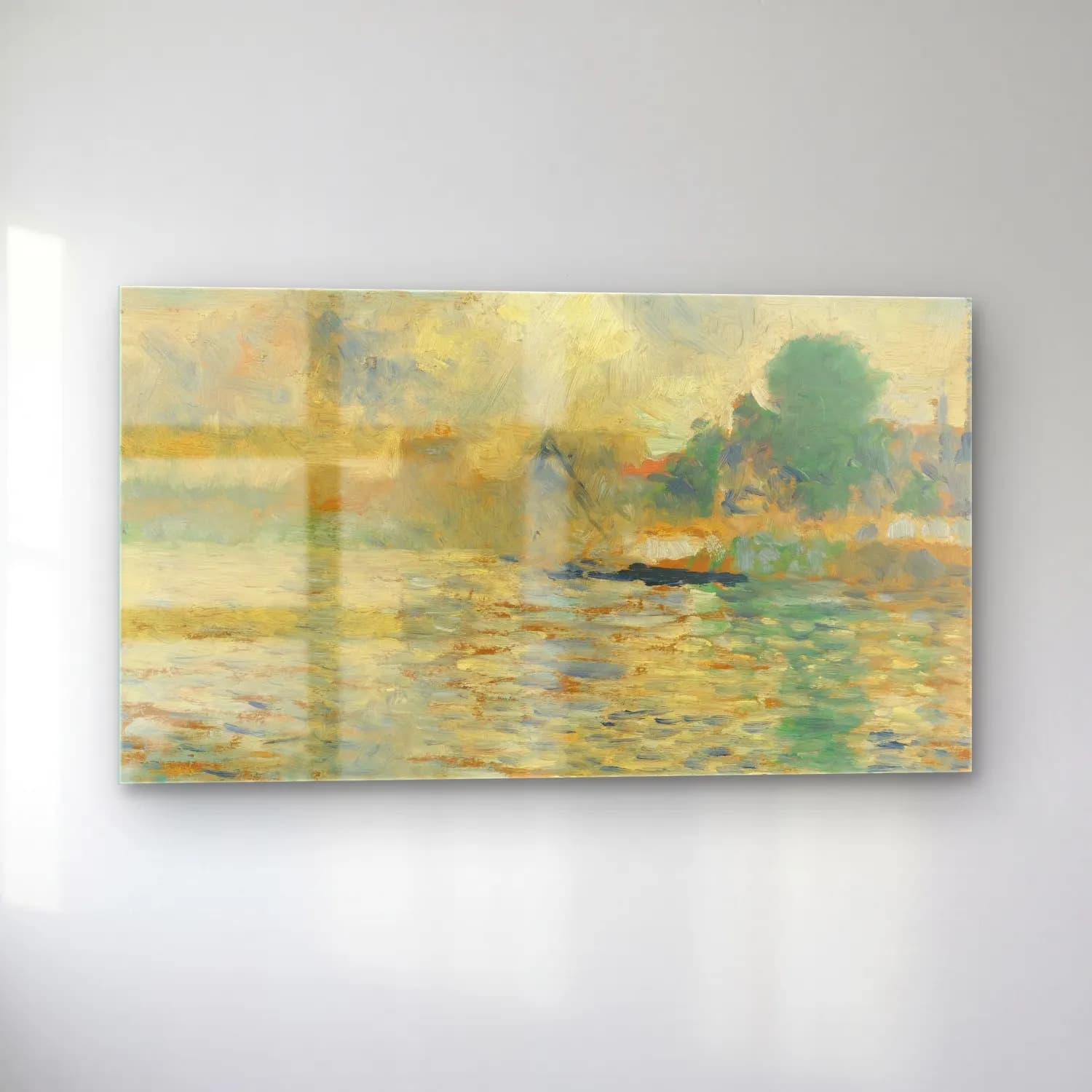 George Seurat – The Bank of the Seine cam tablo — sol açıdan görünüm