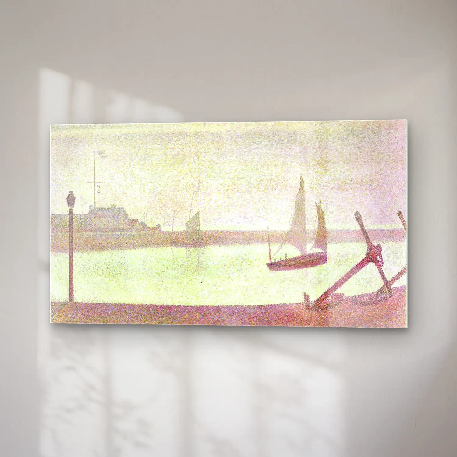 George Seurat – The Channel at Gravelines, Evening cam tablo — sağ açıdan görünüm