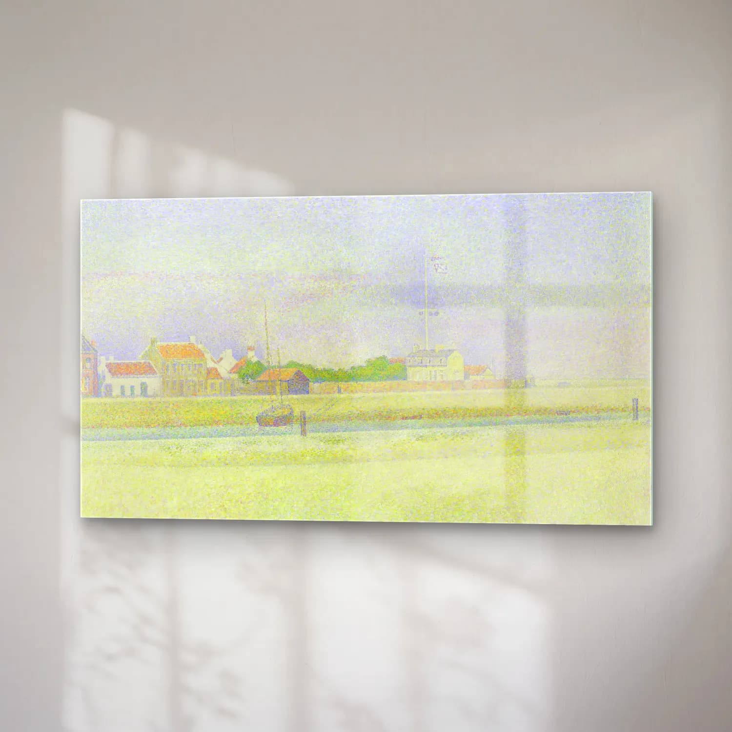 George Seurat – The Channel at Gravelines, Grand Fort-Philippe cam tablo — sağ açıdan görünüm