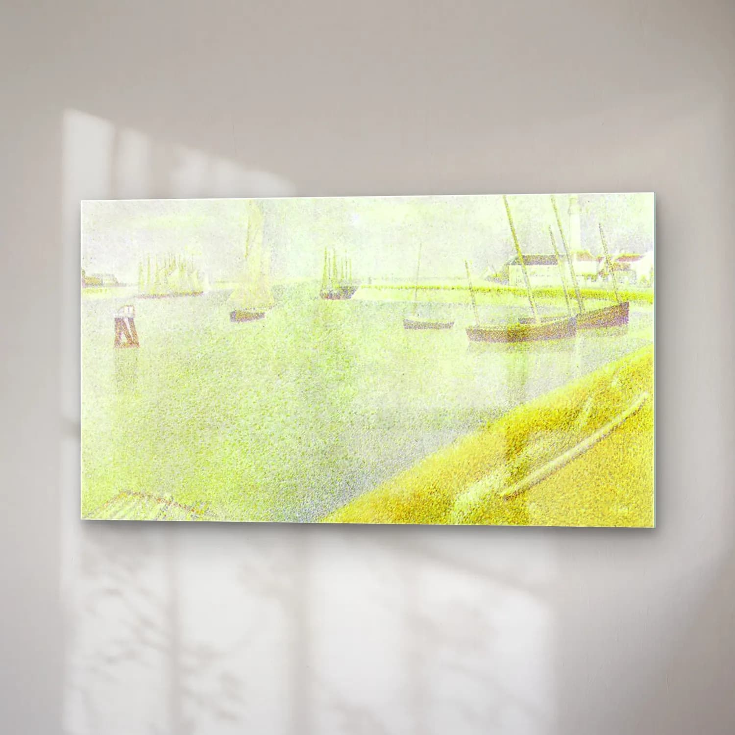 George Seurat – The Channel at Gravelines cam tablo — sağ açıdan görünüm