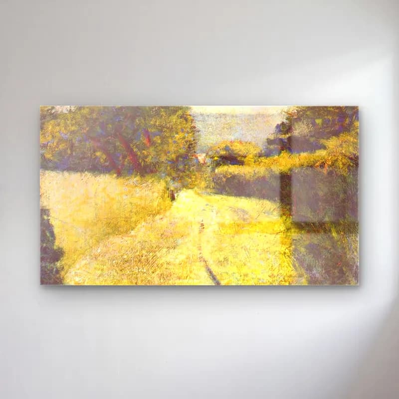 George Seurat – The Hollow Way cam tablo — George Seurat – The Hollow Way — empresyonist soyut manzara