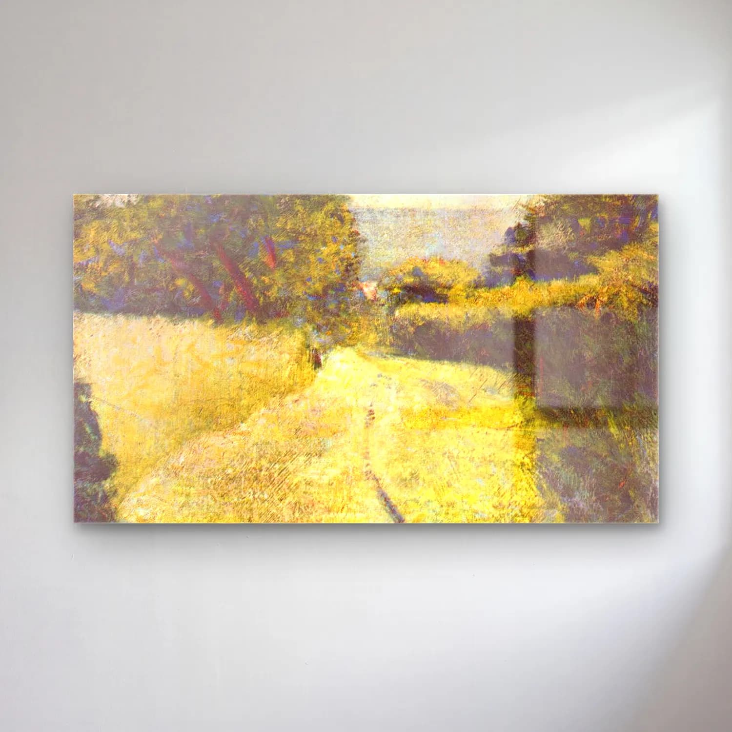 George Seurat – The Hollow Way cam tablo — George Seurat – The Hollow Way — empresyonist soyut manzara