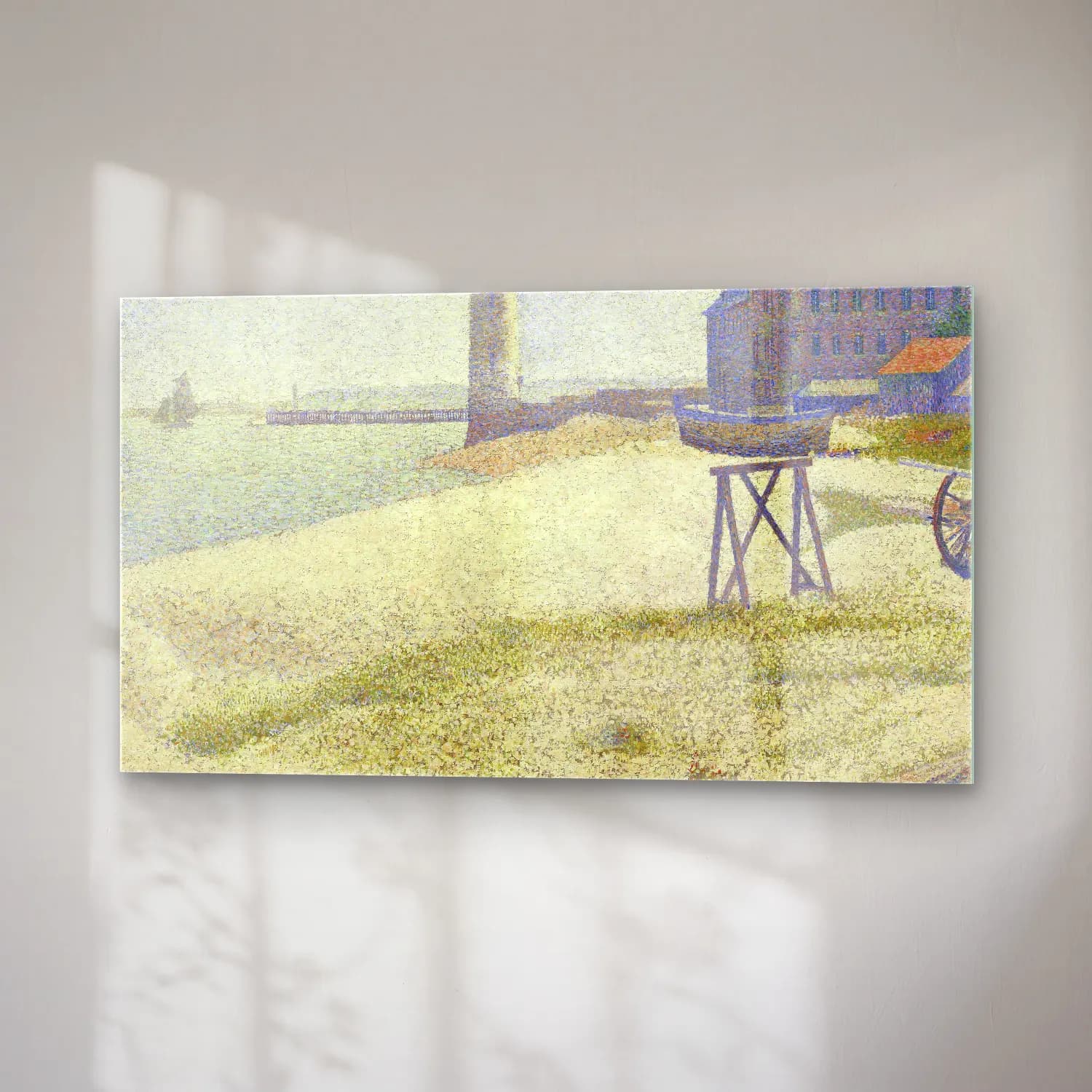 George Seurat – The Lighthouse At Honfleur cam tablo — sağ açıdan görünüm