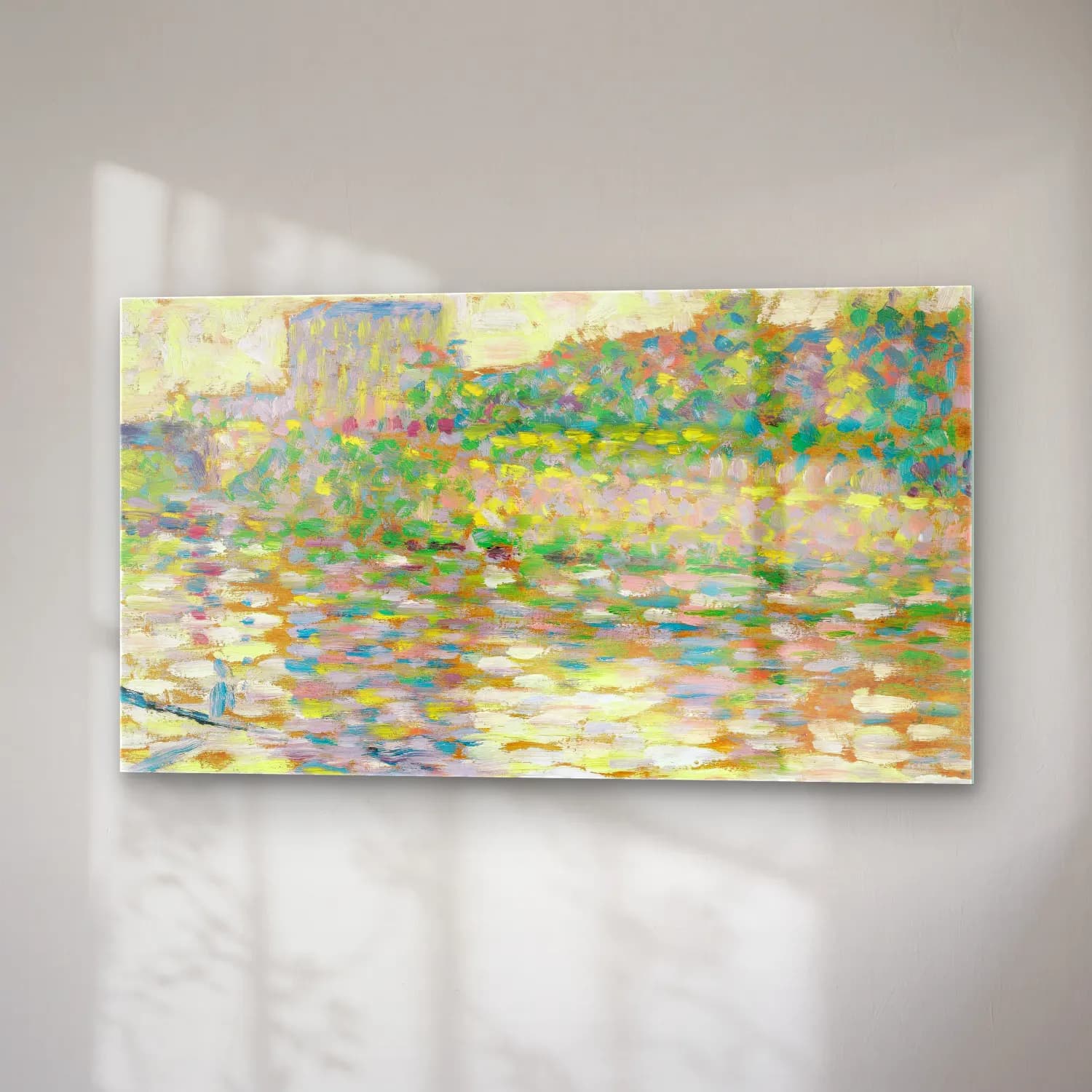 George Seurat – The Seine at Courbevoie cam tablo — sağ açıdan görünüm