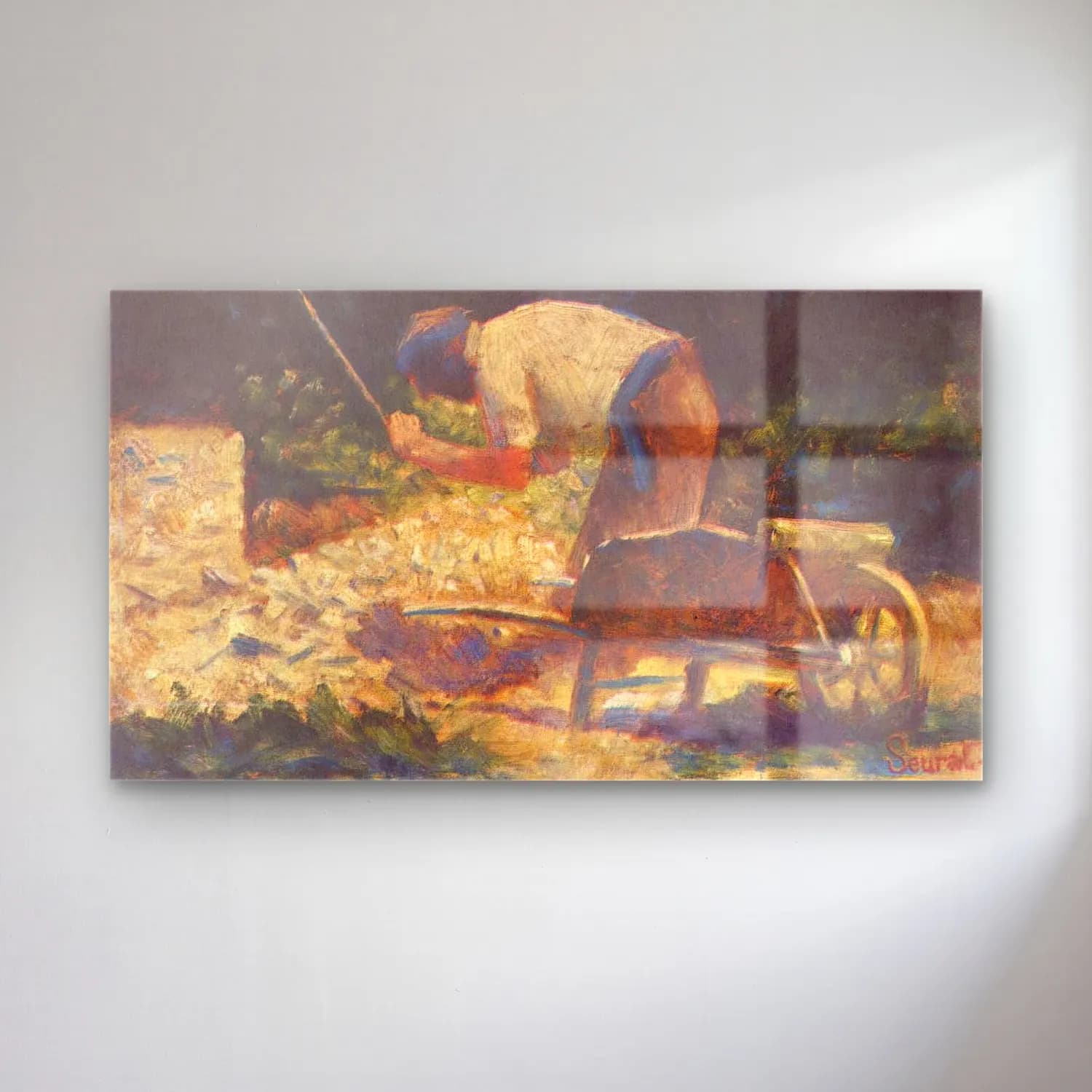 George Seurat – The Stone Breaker cam tablo — George Seurat – The Stone Breaker — empresyonist golf