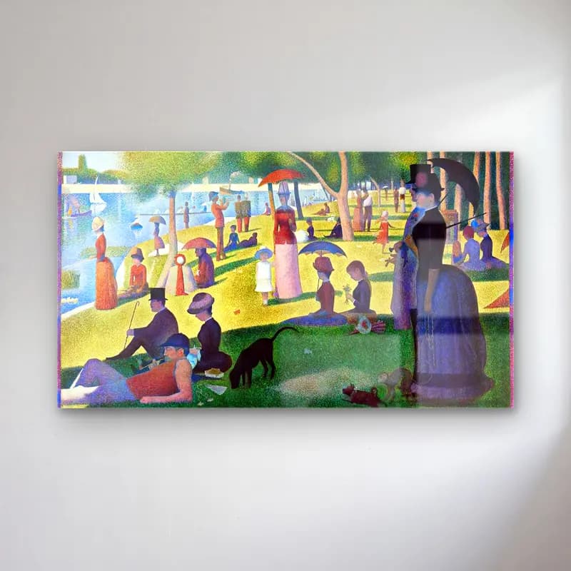 Georges Seurat – A Sunday Afternoon on the Ile de la Grande Jatte cam tablo — Georges Seurat – A Sunday Afternoon on the Ile de la Grande Jatte — empresyonist sahilde i̇nsanlar