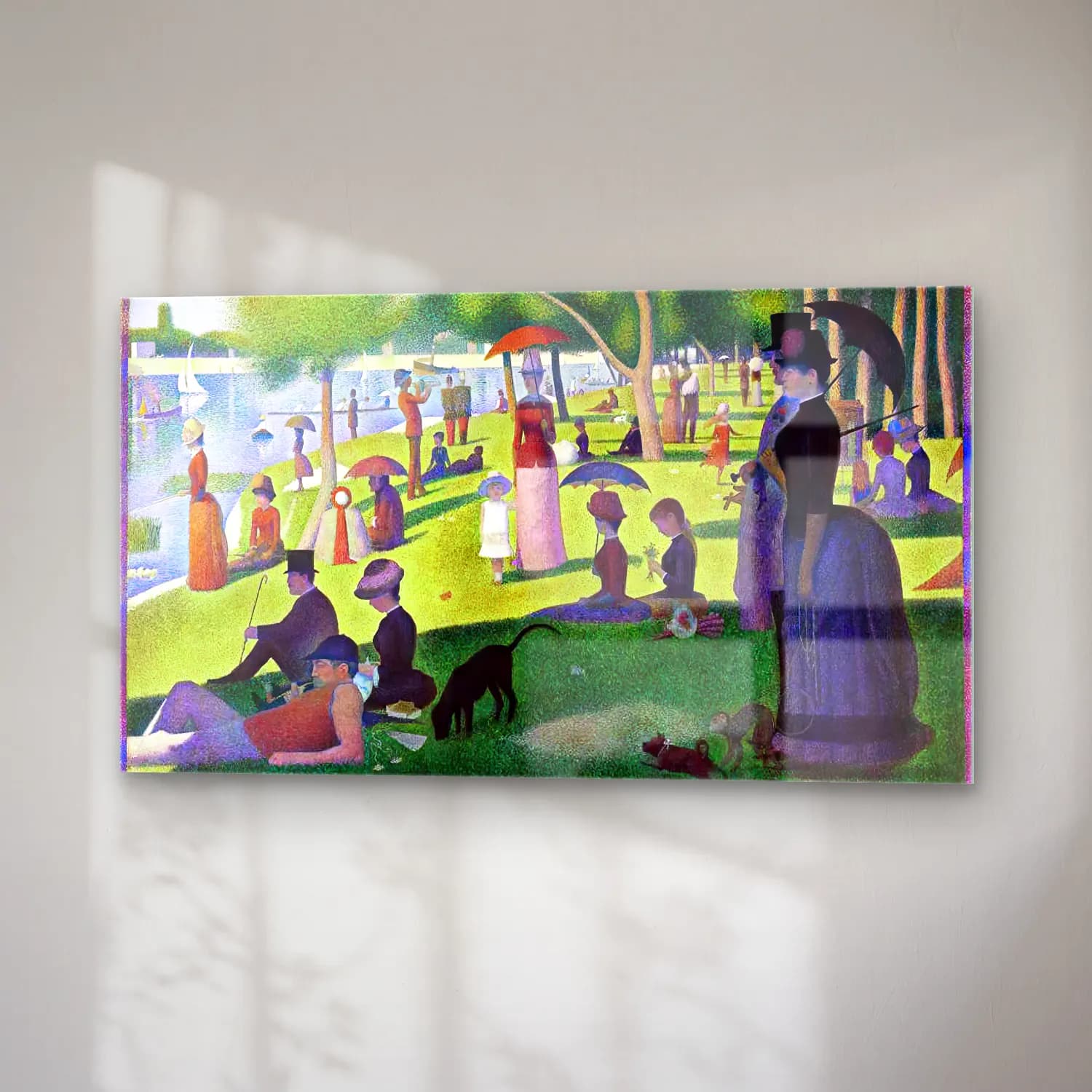 Georges Seurat – A Sunday Afternoon on the Ile de la Grande Jatte cam tablo — sağ açıdan görünüm