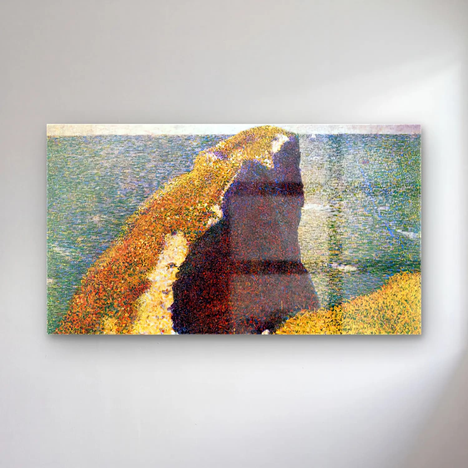 Georges Seurat – Bec du Hoc, Grandcamp cam tablo — Georges Seurat – Bec du Hoc, Grandcamp — empresyonist deniz feneri