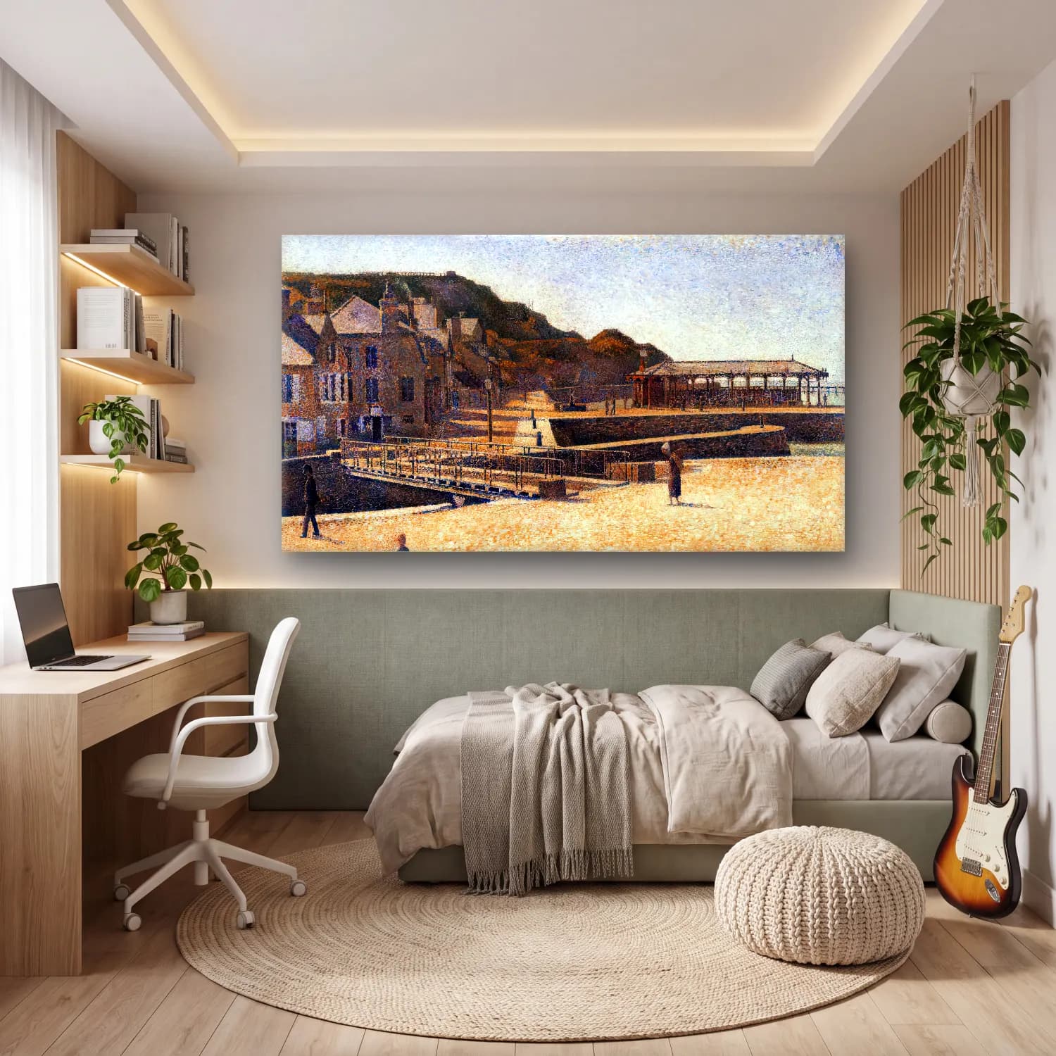 Georges Seurat – Port-en-Bessin cam tablo — genç odasında