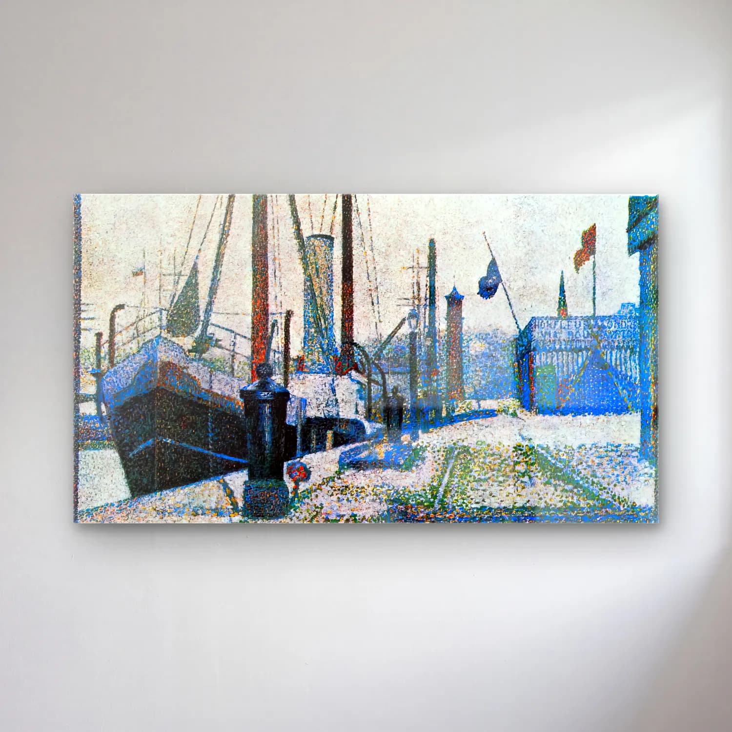 Georges Seurat – The Maria, Honfleur cam tablo — Georges Seurat – The Maria, Honfleur — empresyonist liman ve tekneler