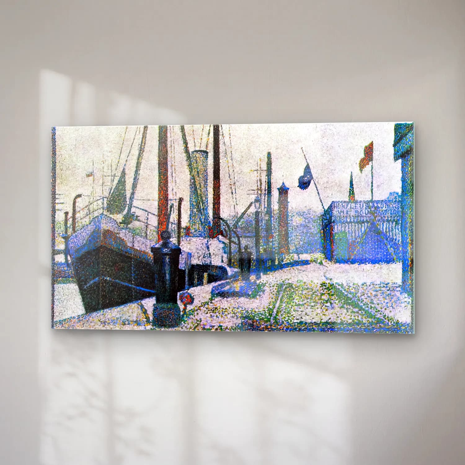Georges Seurat – The Maria, Honfleur cam tablo — sağ açıdan görünüm