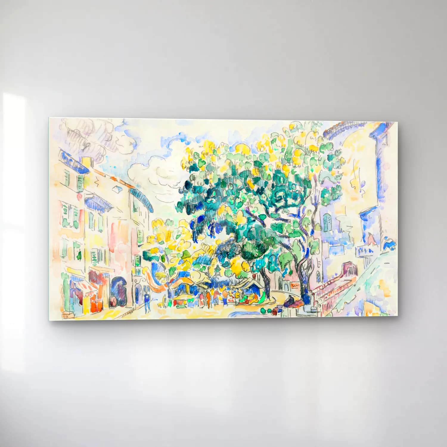 Paul Signac – Antibes cam tablo — sol açıdan görünüm