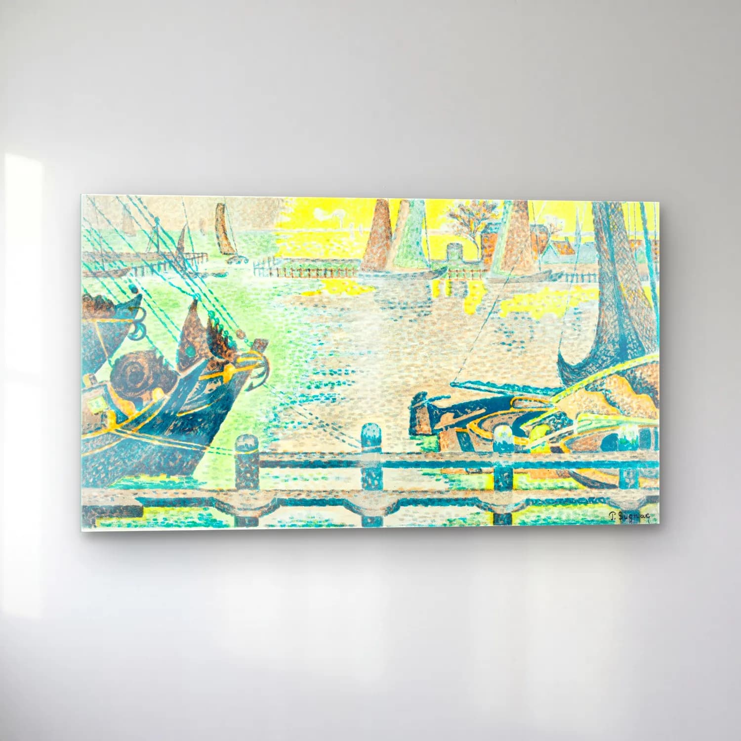 Paul Signac – Boats In Flushing cam tablo — sol açıdan görünüm