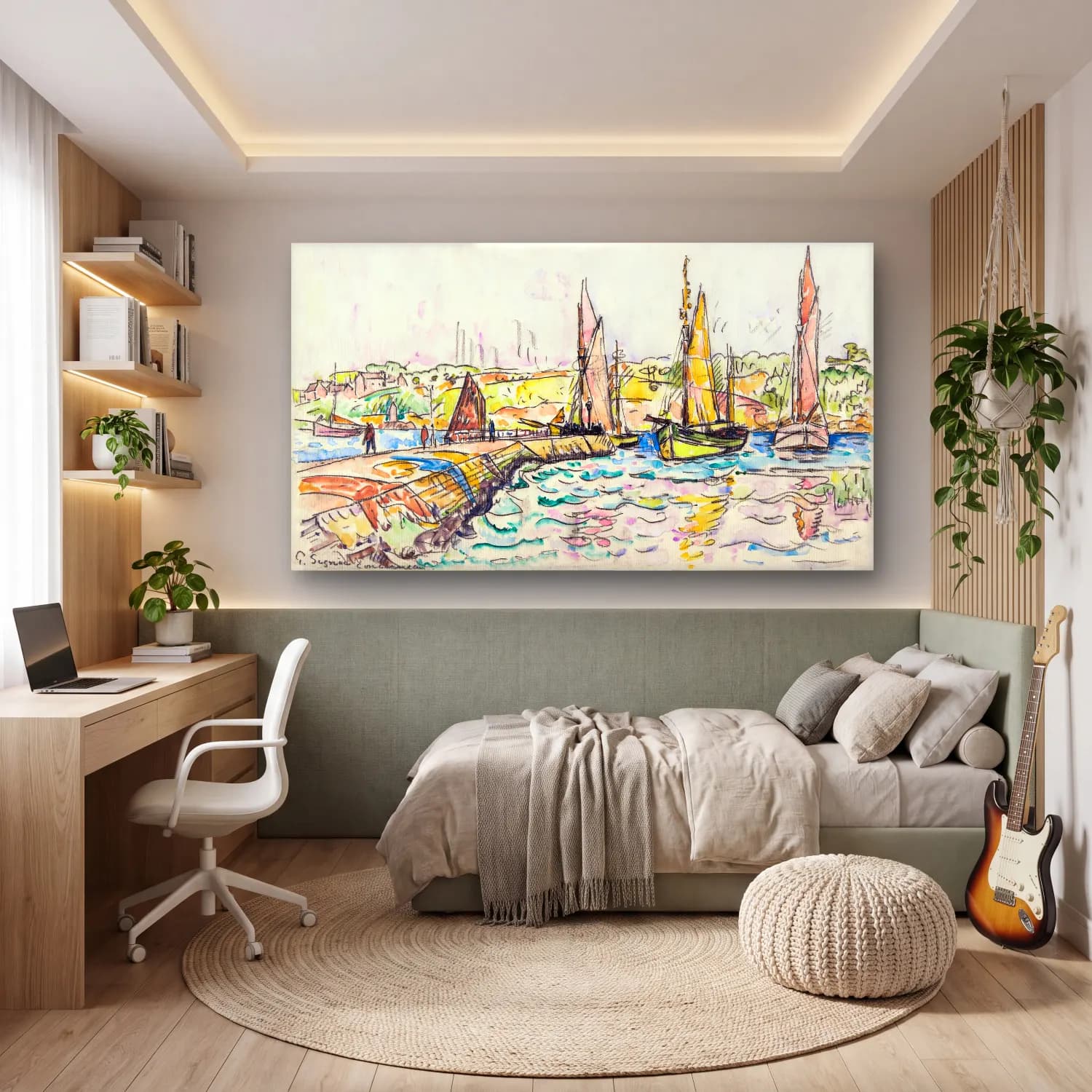 Paul Signac – Concarneau cam tablo — genç odasında