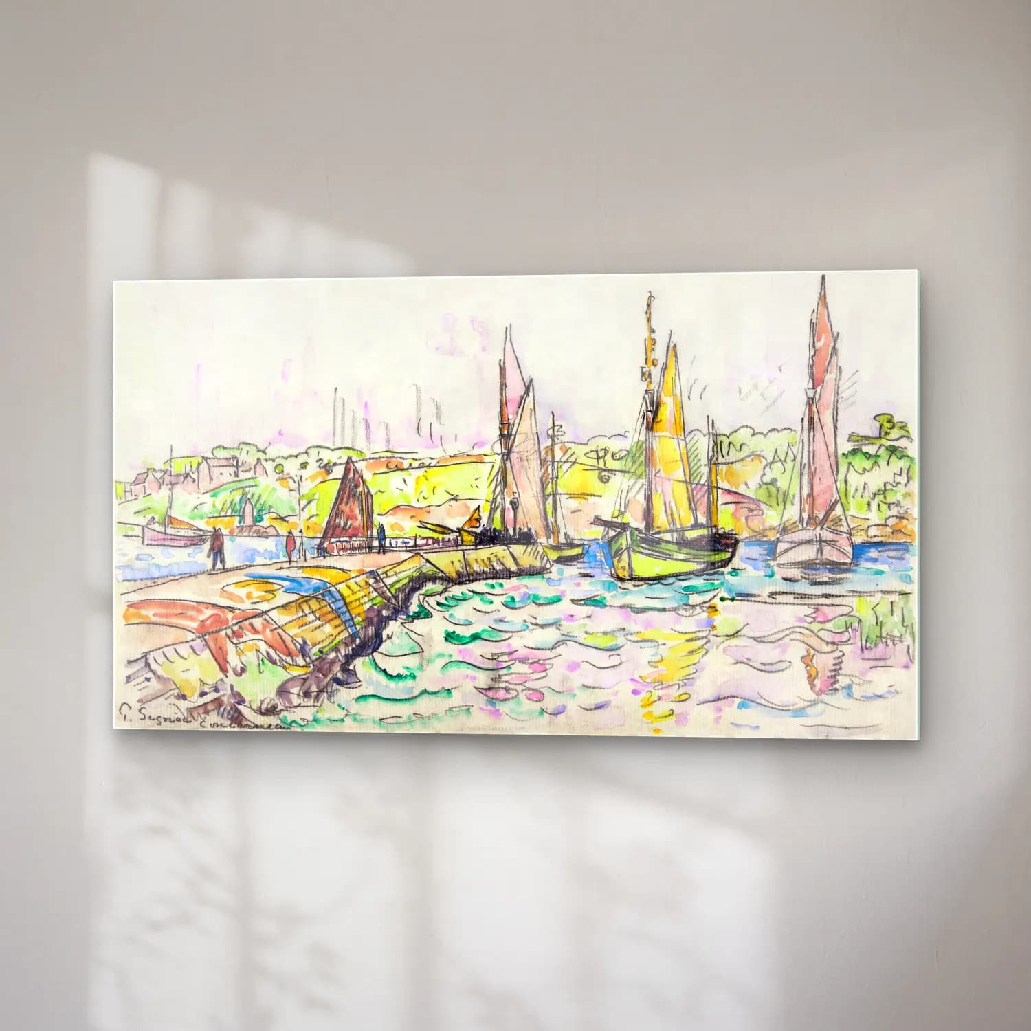 Paul Signac – Concarneau cam tablo — sağ açıdan görünüm